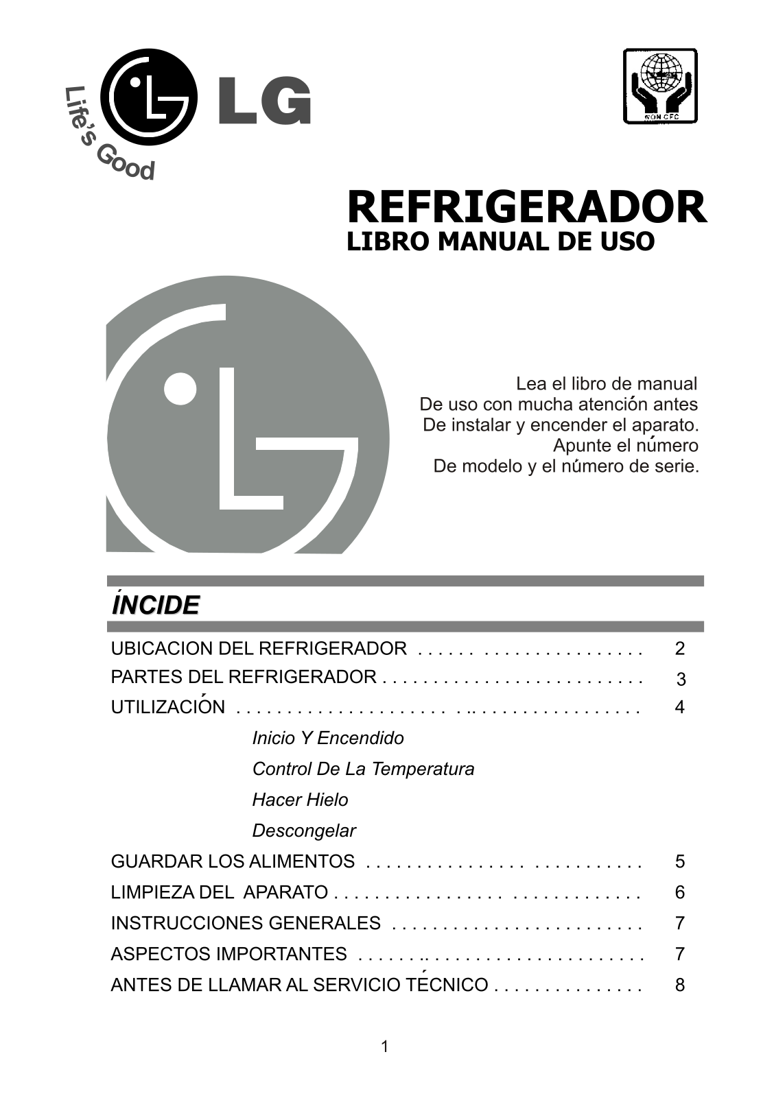 LG GN-V231RL, GN-V191R Owner's Manual