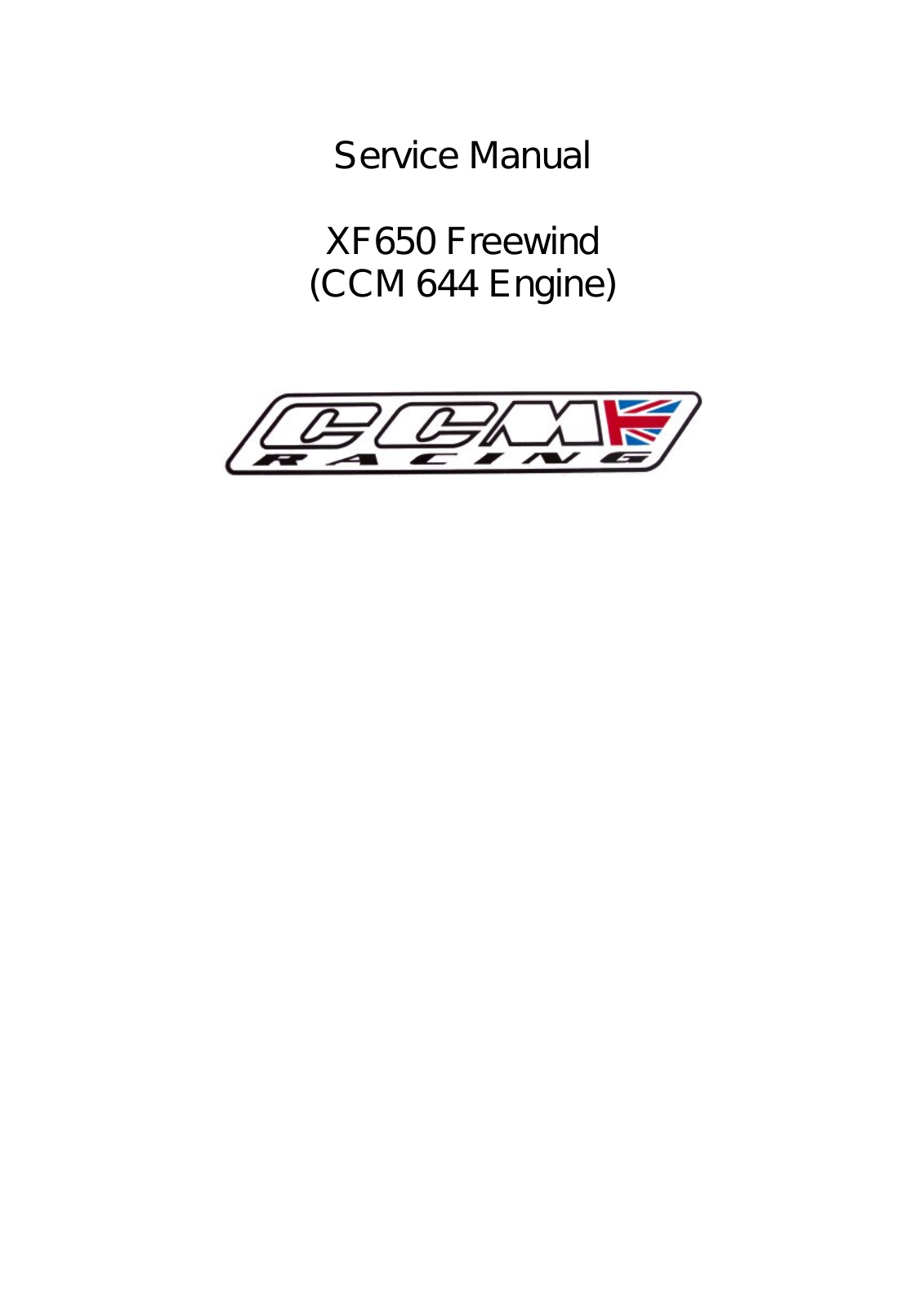 Suzuki XF650 Freewind 1996 User Manual