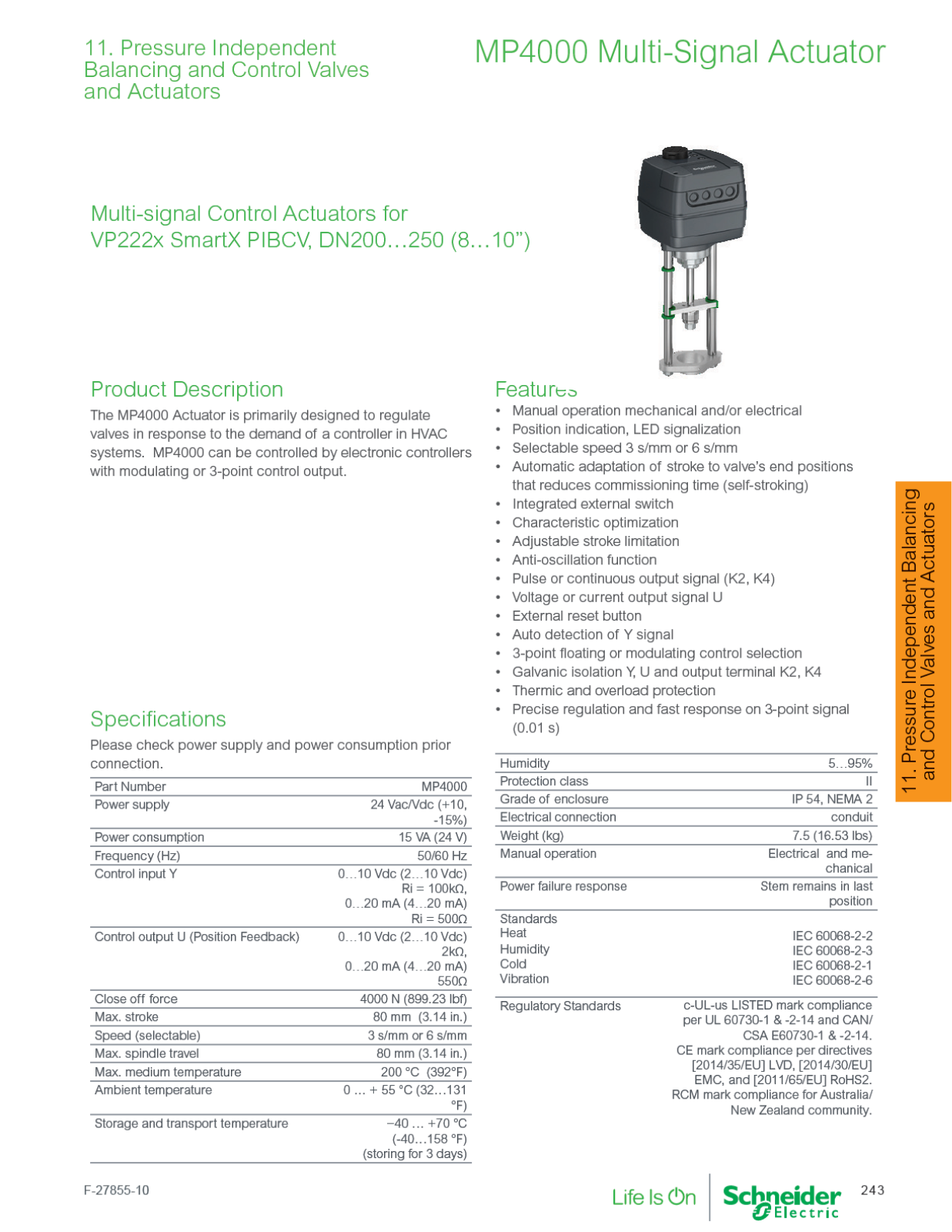 Schneider Electric MP4000 Catalog Page