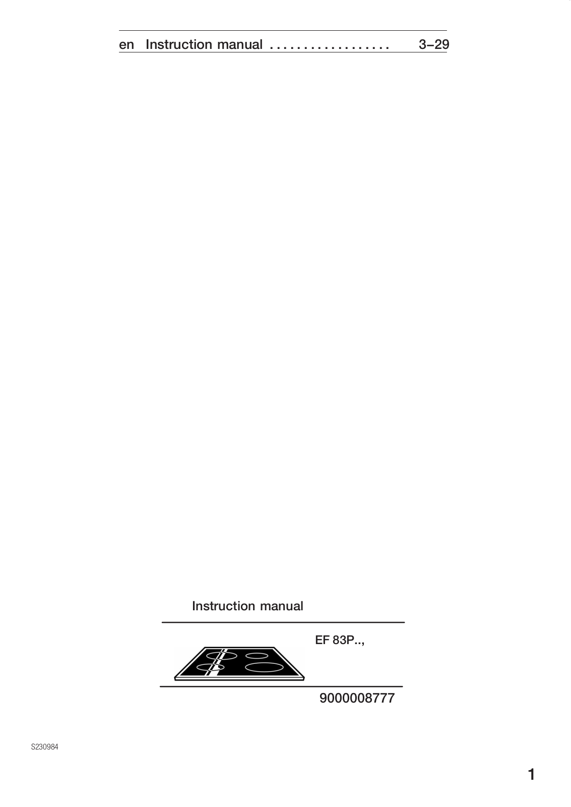 Siemens EF83P.. Instruction manual