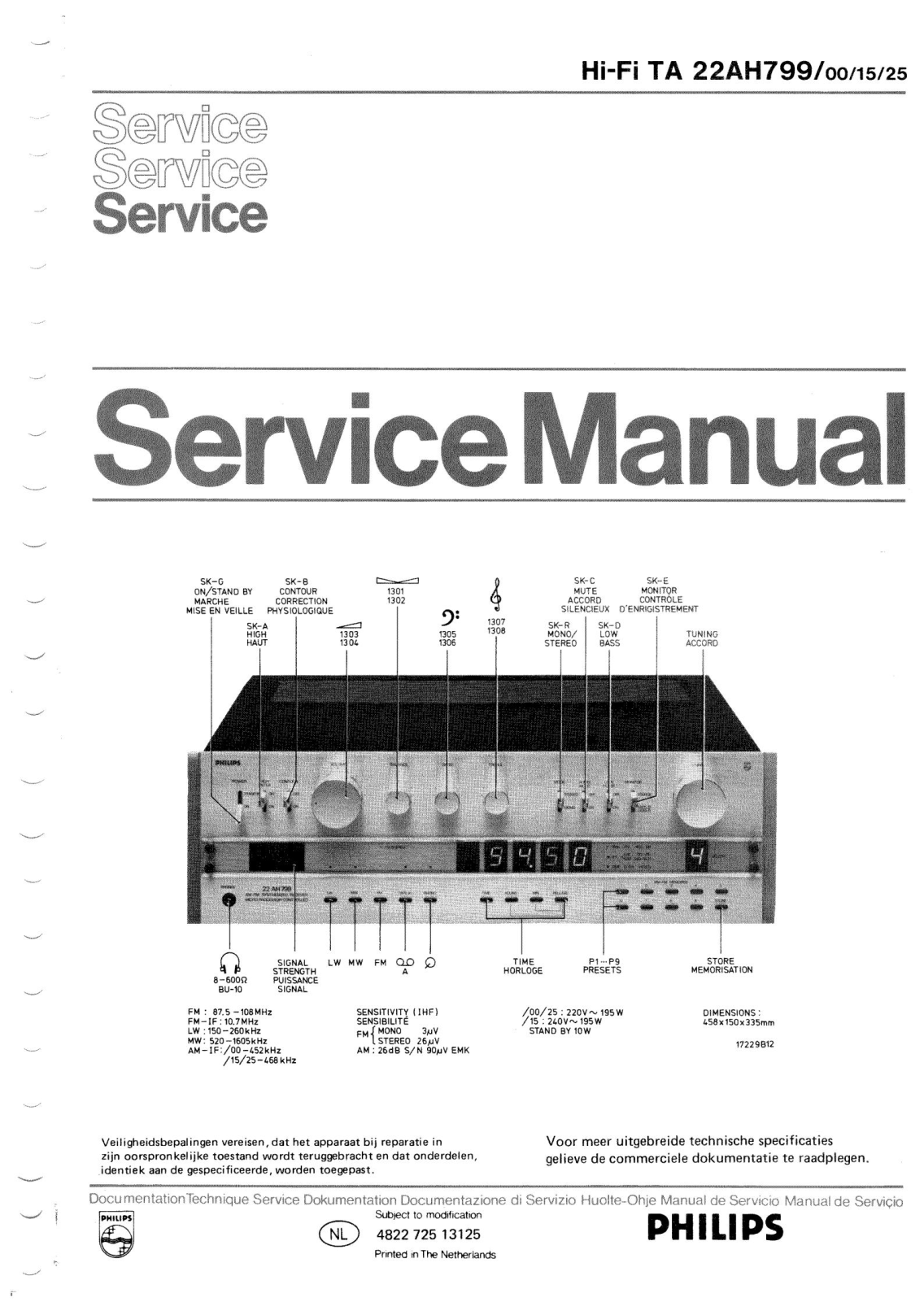 Philips 22-AH-799 Service Manual