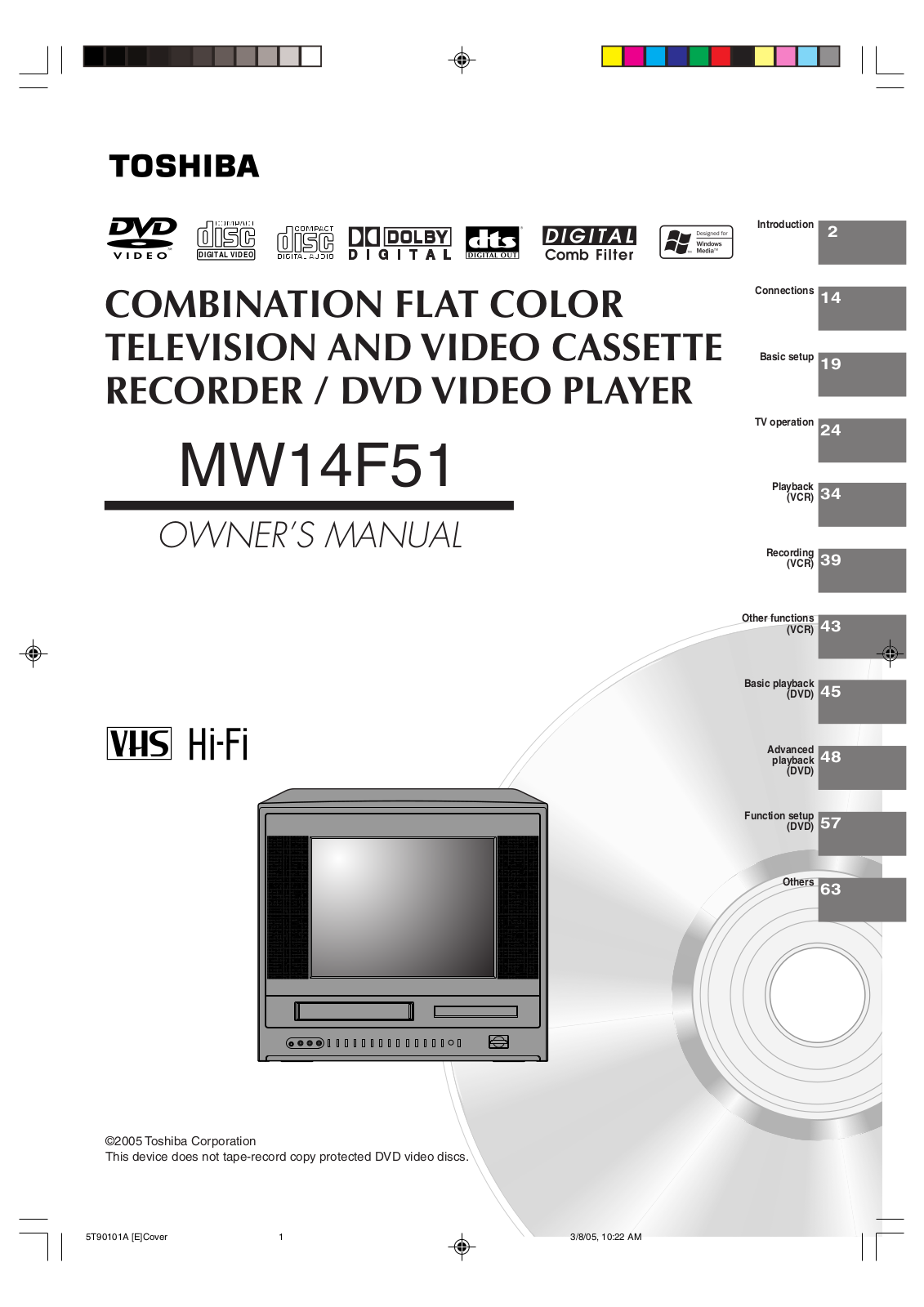 Toshiba MW14F51 User Manual