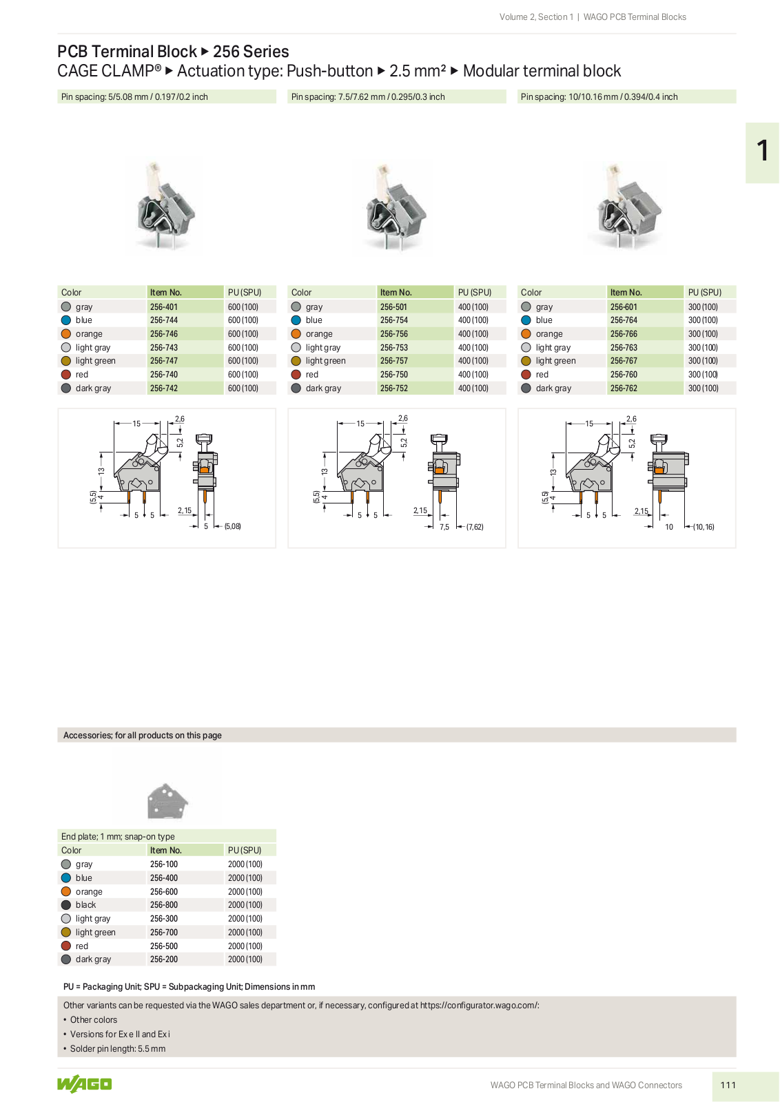 Wago 256 Series Catalog Page