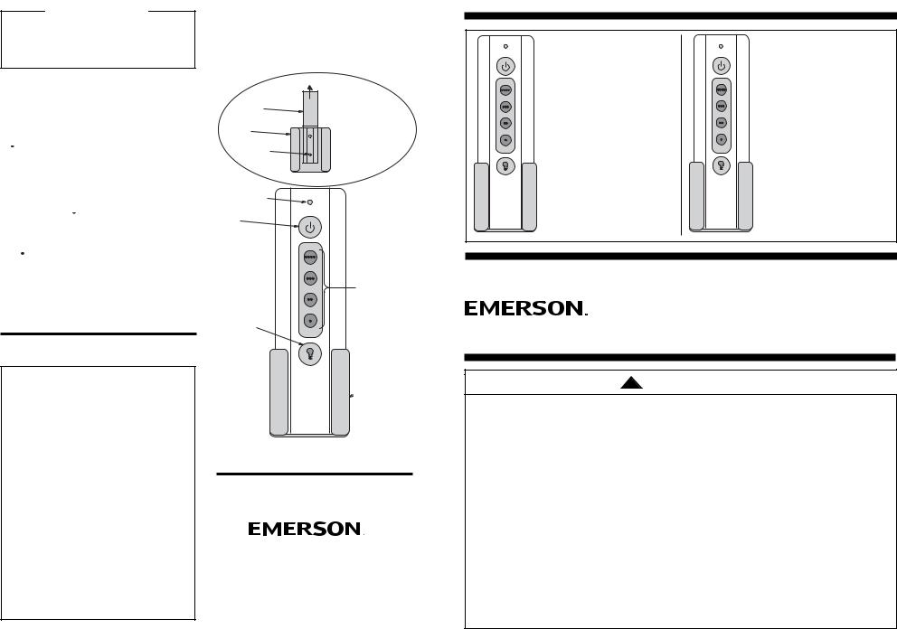Emerson SR400, SR401 Owner's Manual