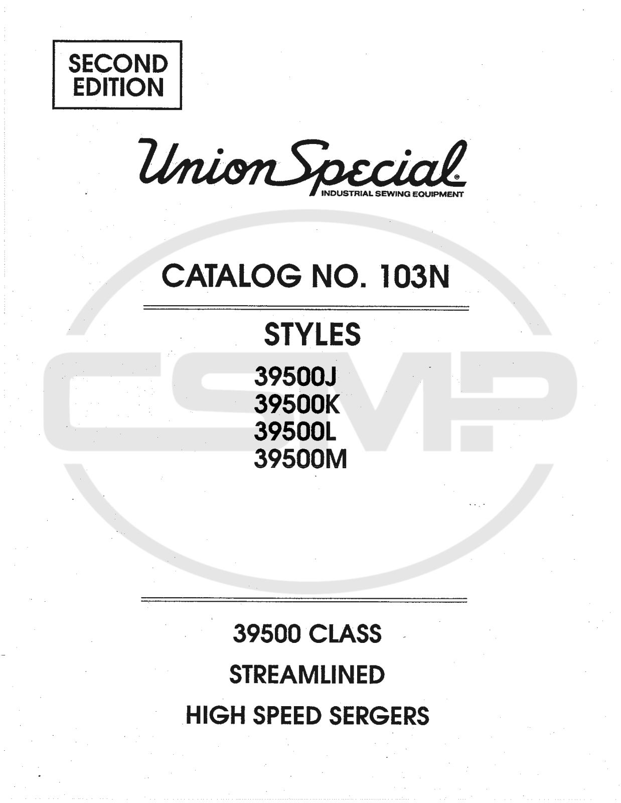 Union Special 103N Parts Book