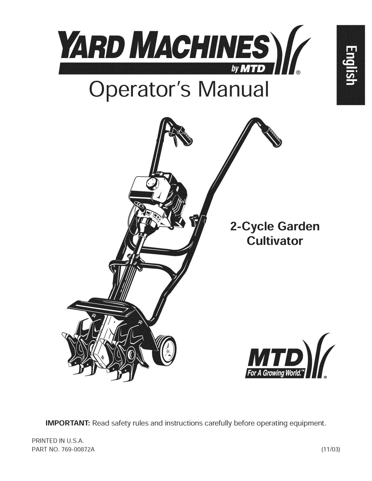 Yard Machines 21A-121R700 Owner’s Manual