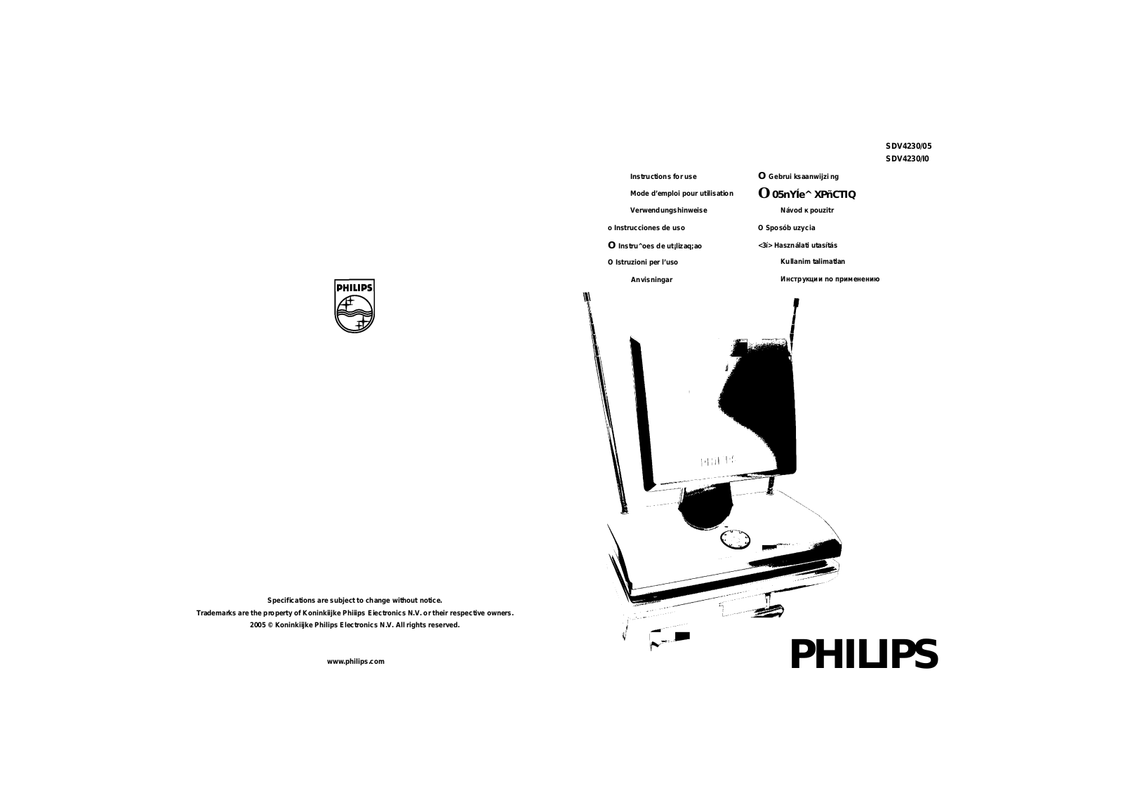 Philips SDV4230I0 User Manual