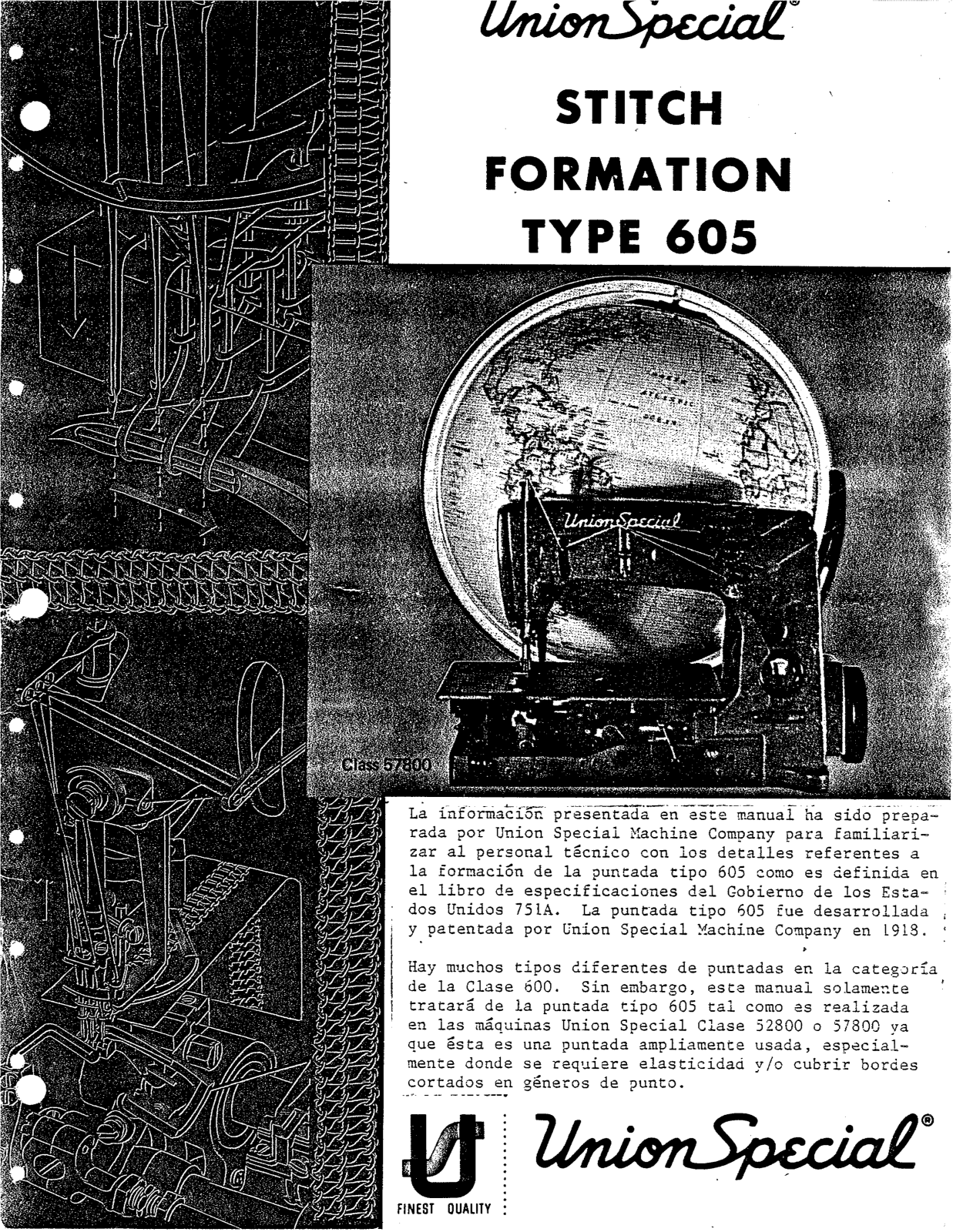 Union Special 605 Parts List