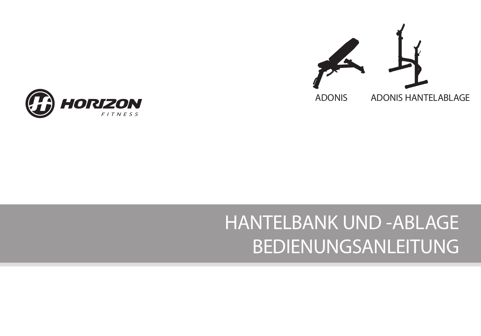 Horizon Fitness Adonis Plus, Adonis User Manual