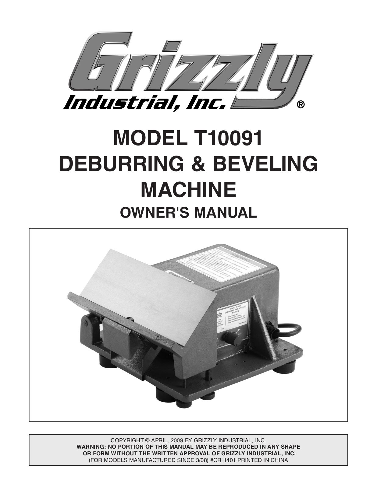 Grizzly T10091 User guide - ManualMachine.com
