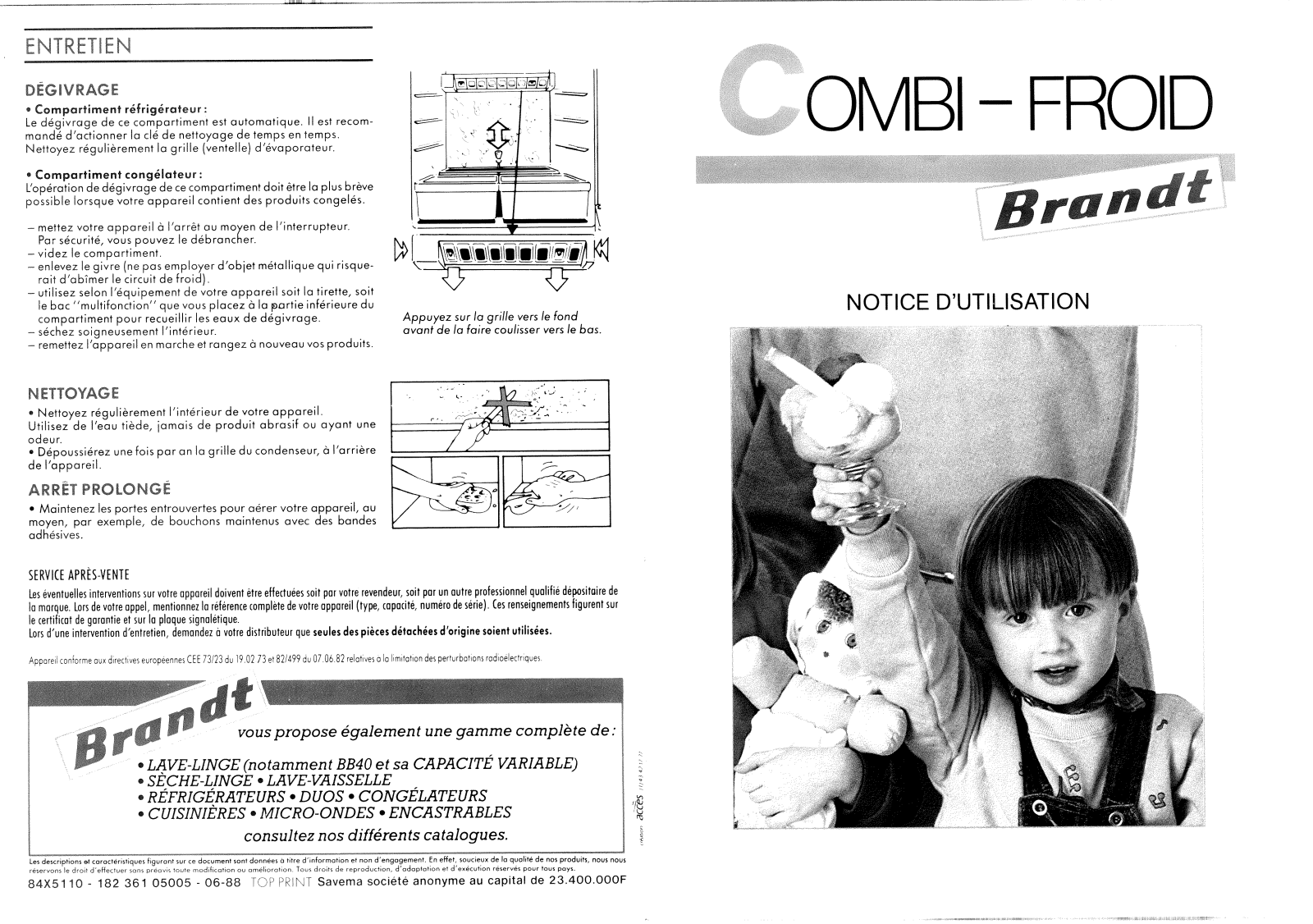 BRANDT COMBI32, COMBI354, COMBI28, COMBI29, COMBI33 User Manual
