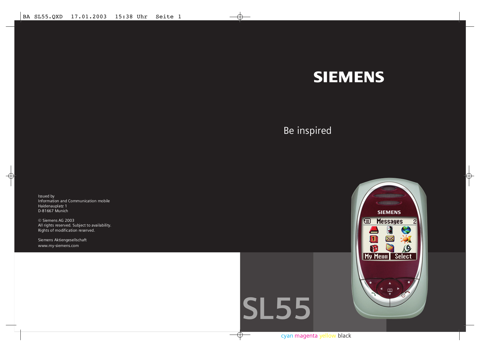 Siemens SL55 User Manual