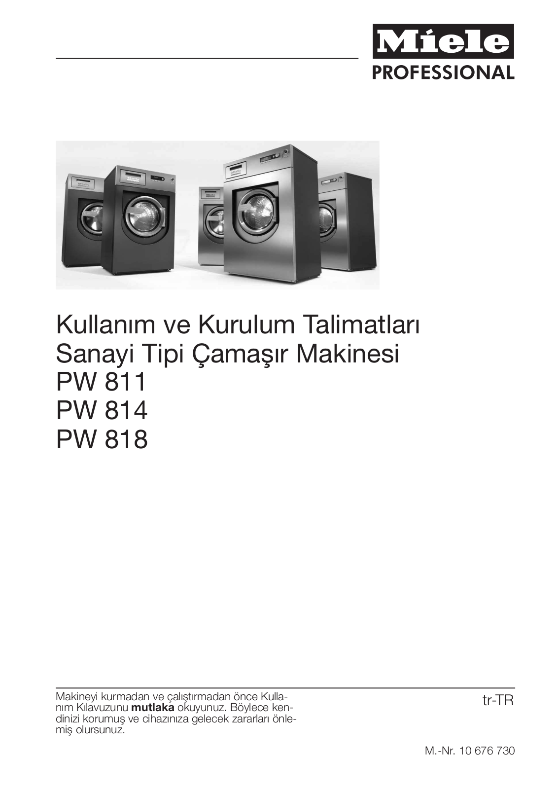 Miele PW 811, PW 814, PW 818 User manual