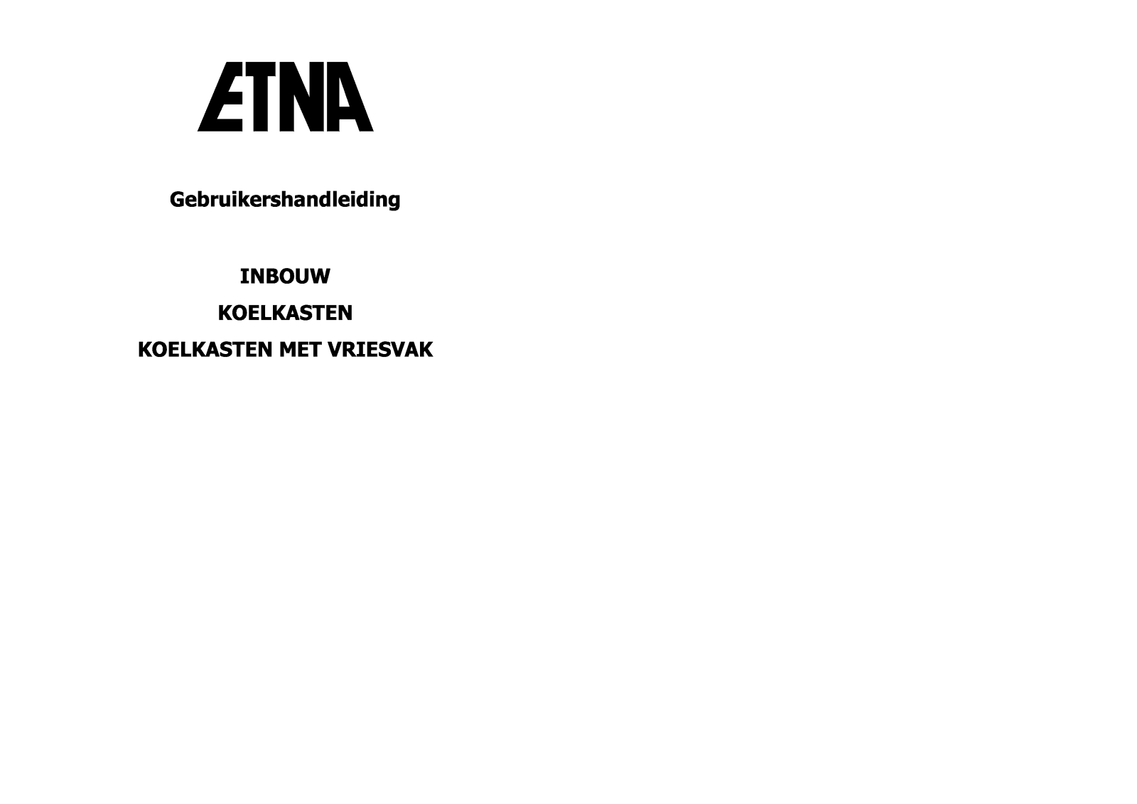 ETNA EEK141VA User Manual