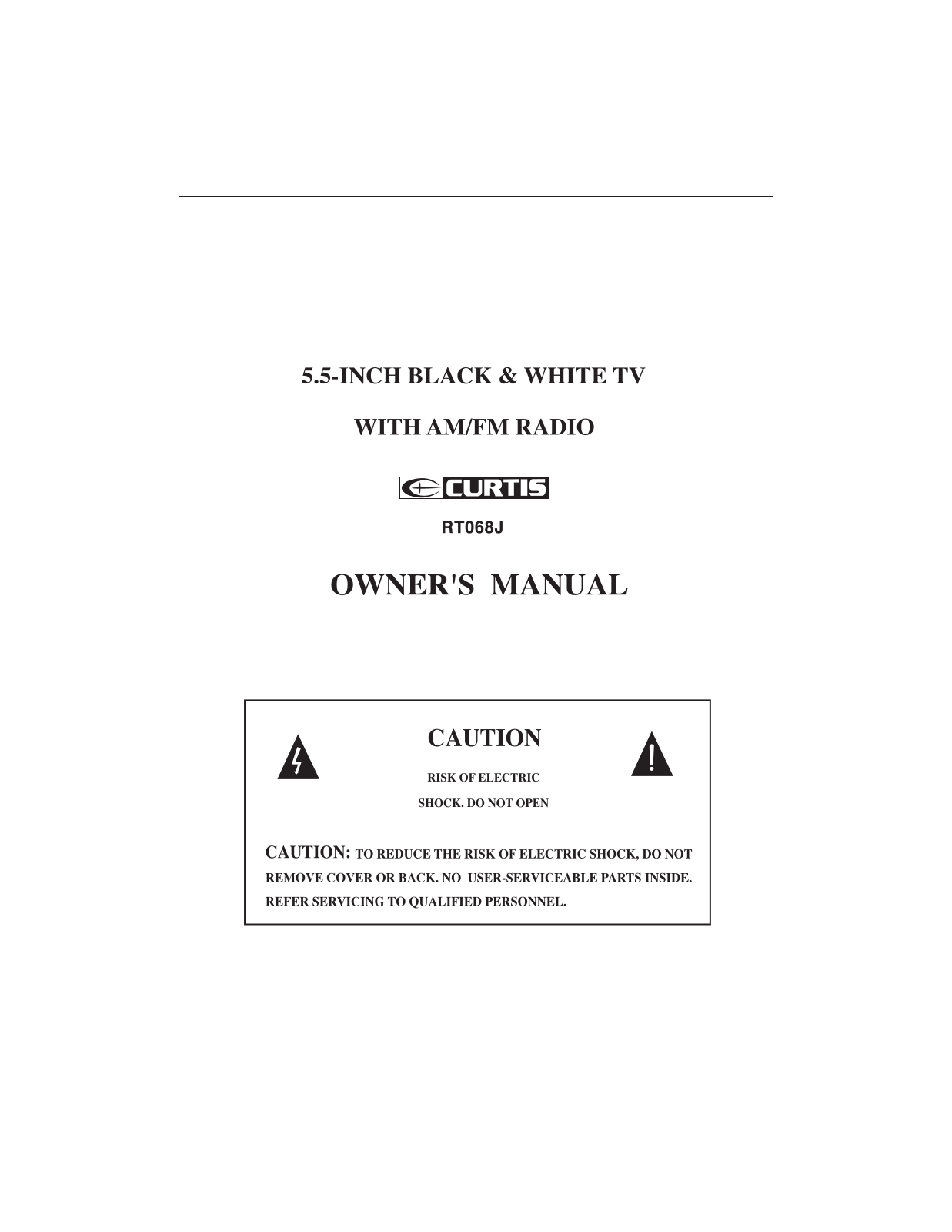 Curtis RT068J User Manual