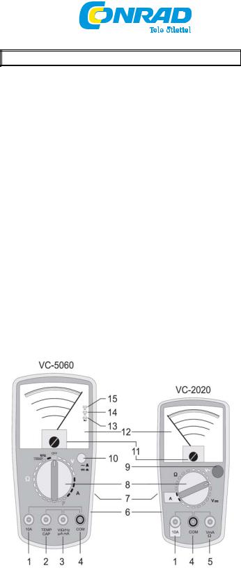 VOLTCRAFT VC2020, VC 5060 User guide