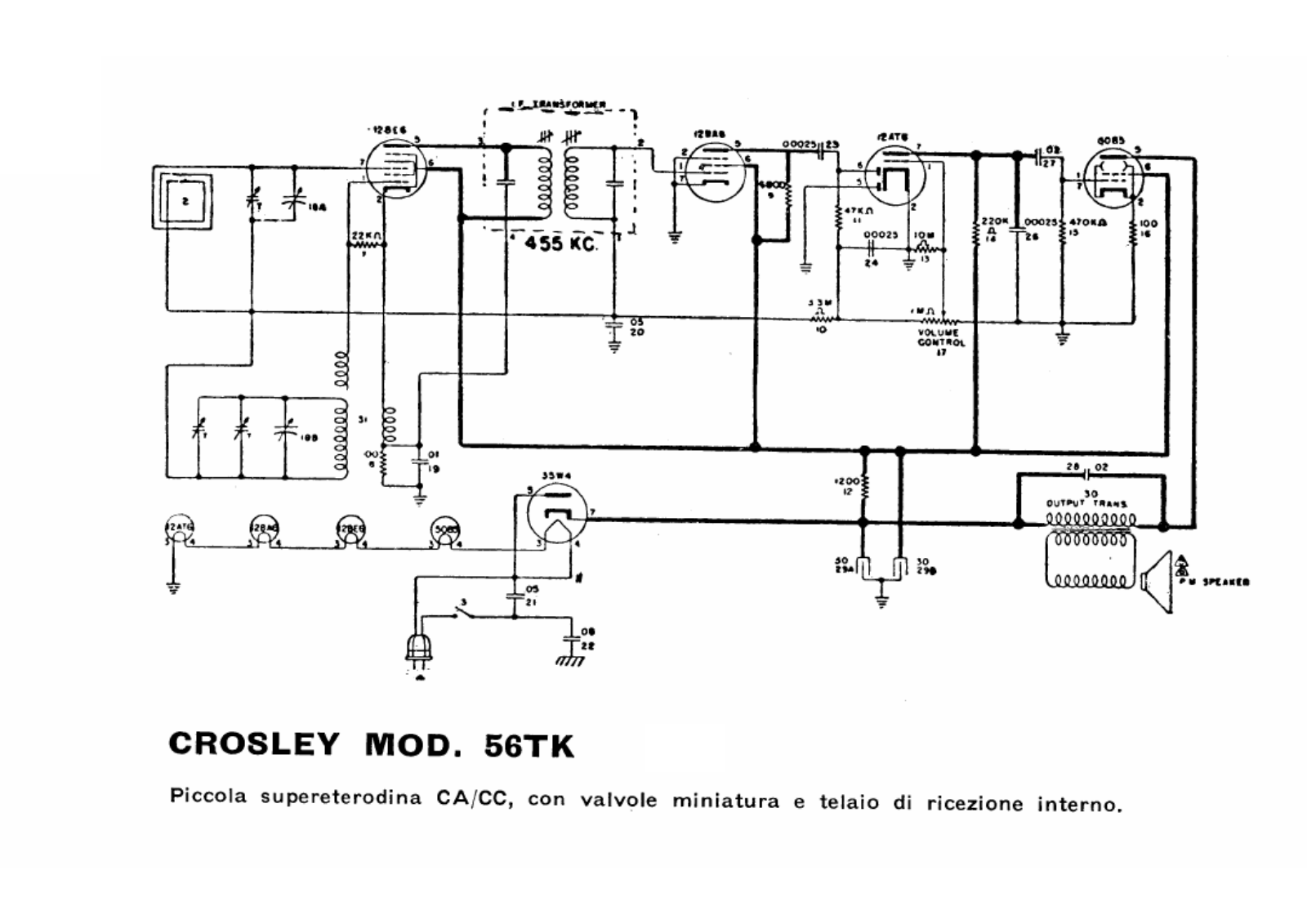 Siare Crosley 56tk schematic