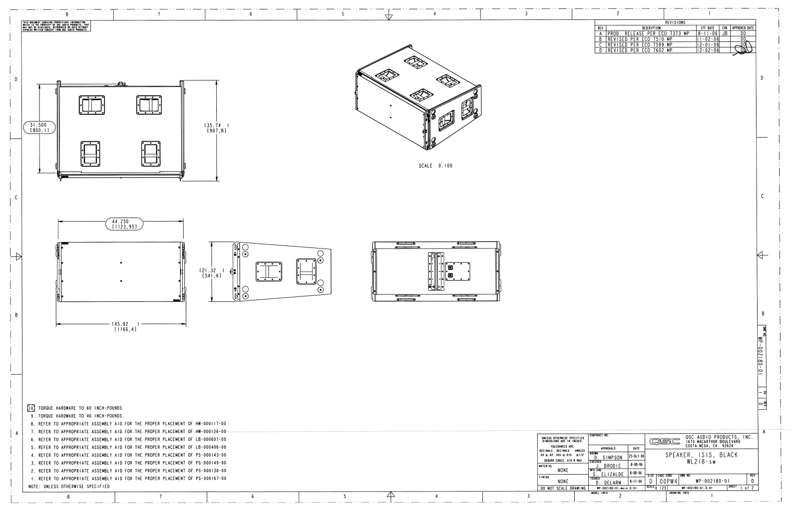 QSC wl218 sw schematic