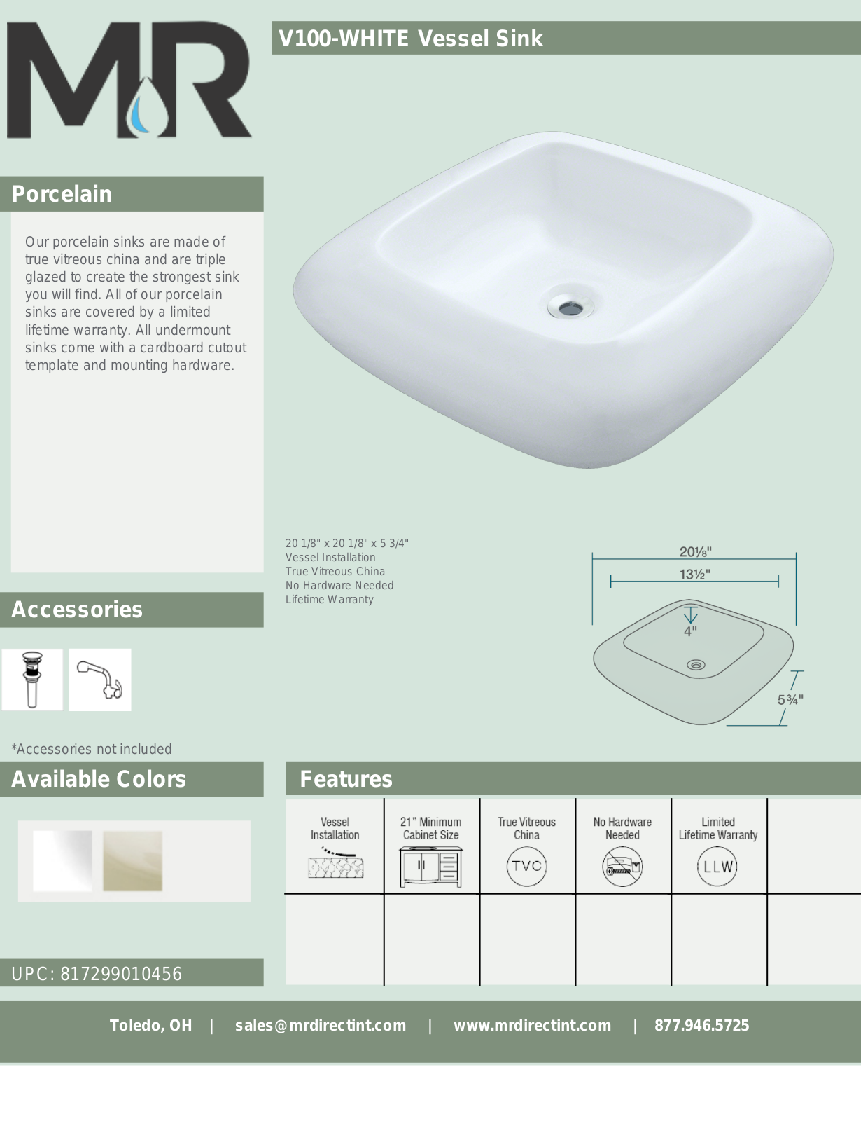 MR Direct MRDR1638 Specifications - ManualMachine.com
