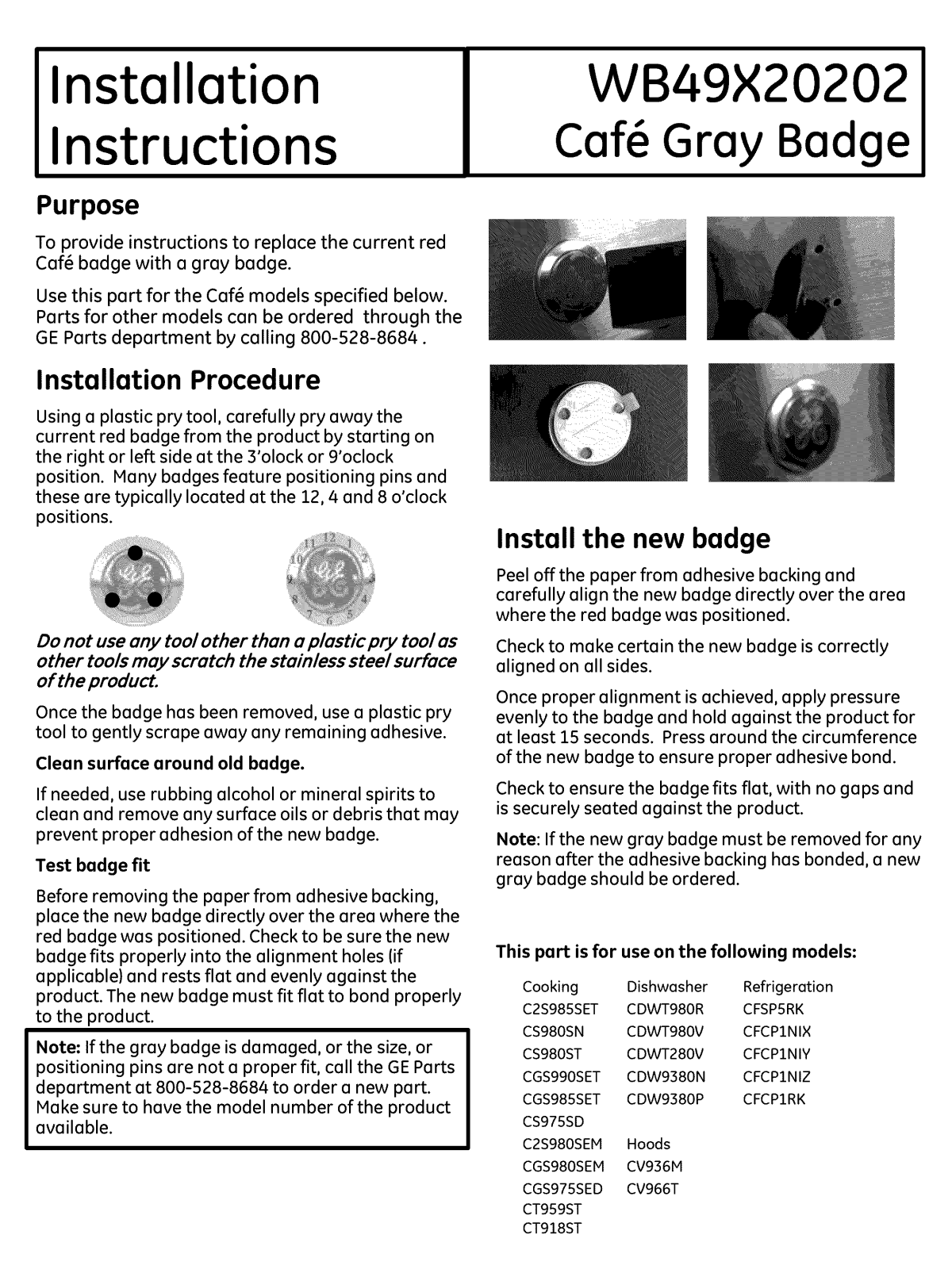 GE C2S980SEM1SS, C2S980SEM2SS, C2S980SEM3SS, C2S980SEM5SS, C2S985SET1SS Installation Guide