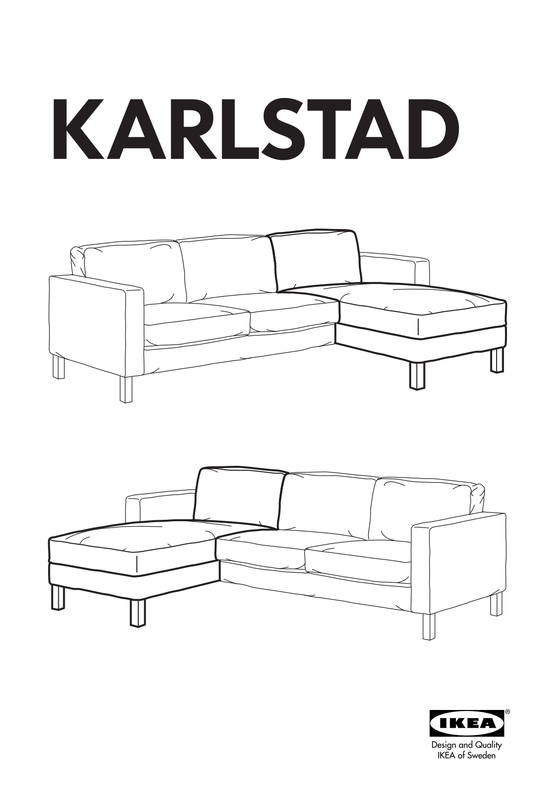 IKEA KARLSTAD ADD-ON CHAISE Assembly Instruction