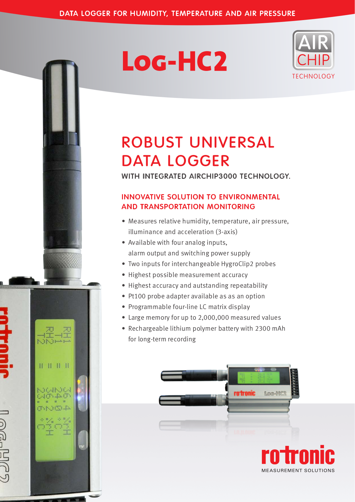 Rotronic LG-HC32 Data sheet