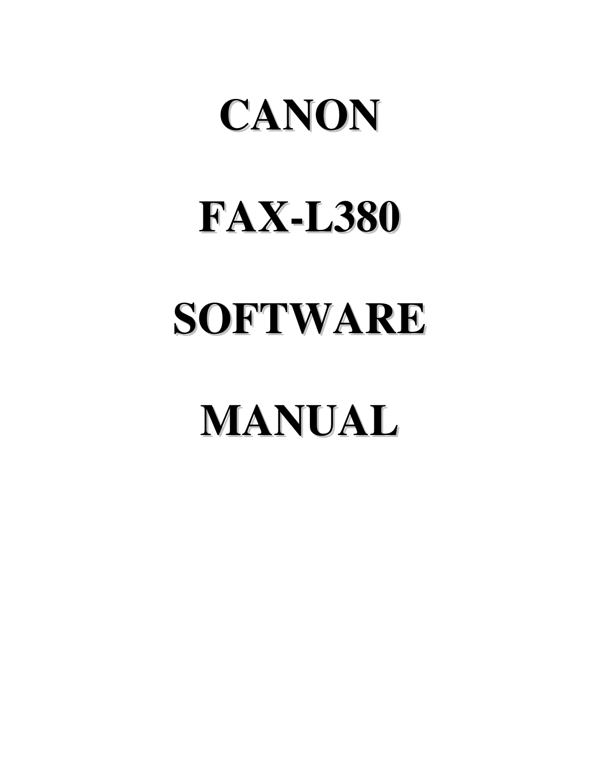 Canon FAX-L380 User Manual 2