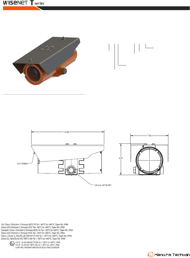 Samsung TNO-X6322EPT1-Z Specsheet