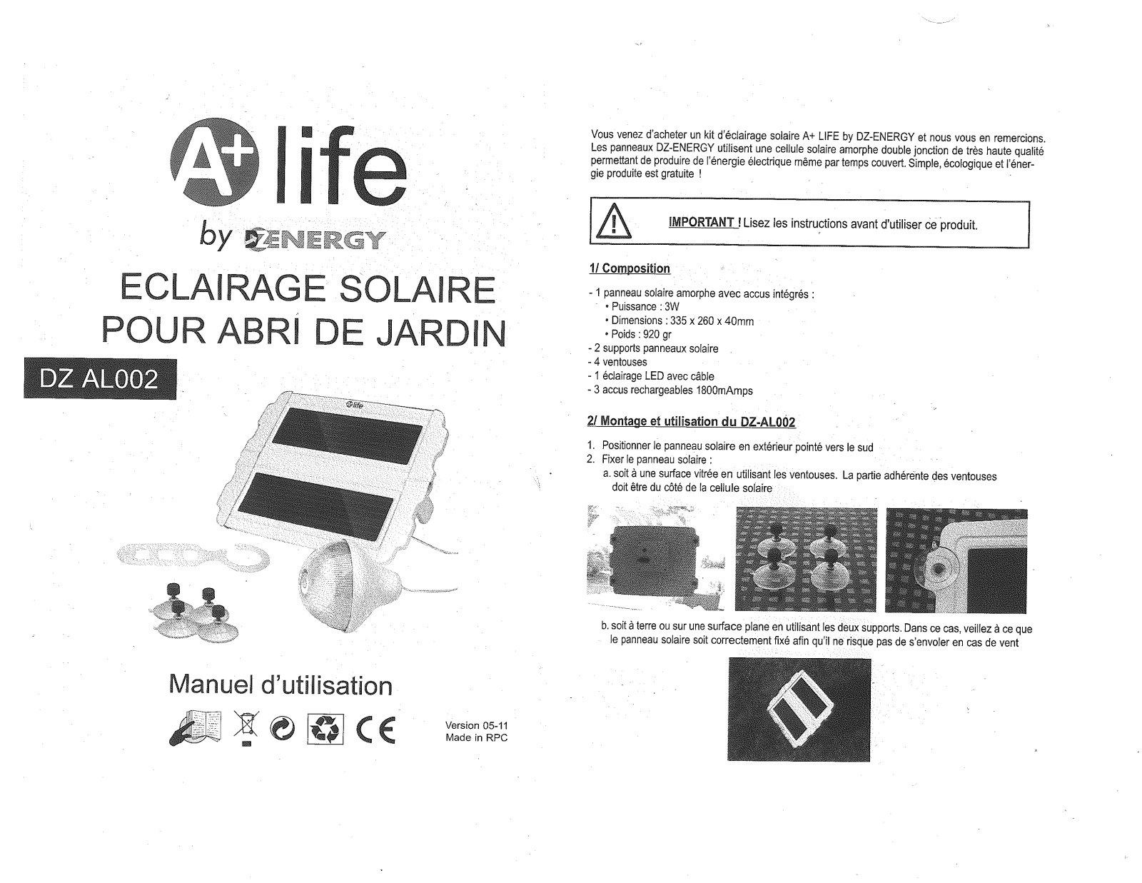 A+ Life DZ AL002 User Manual