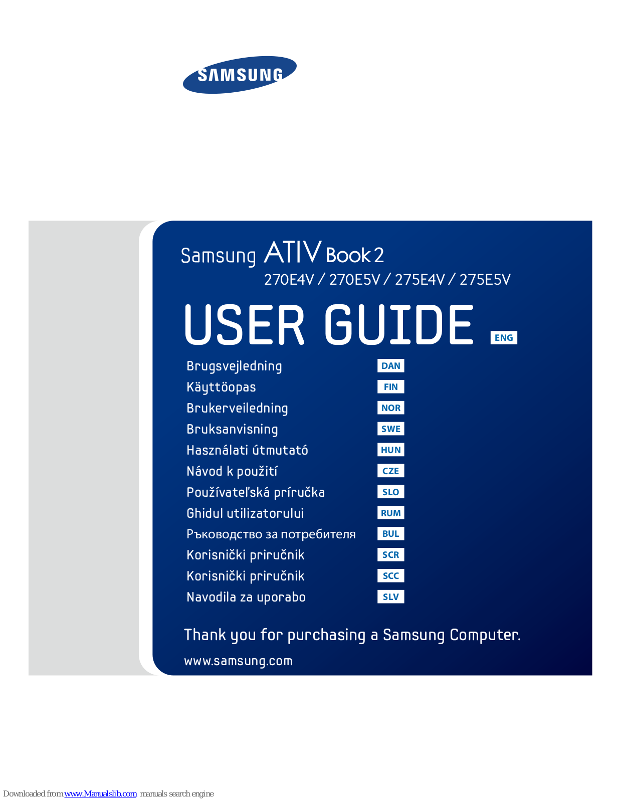 Samsung ATIV Book2 275E5V User Manual