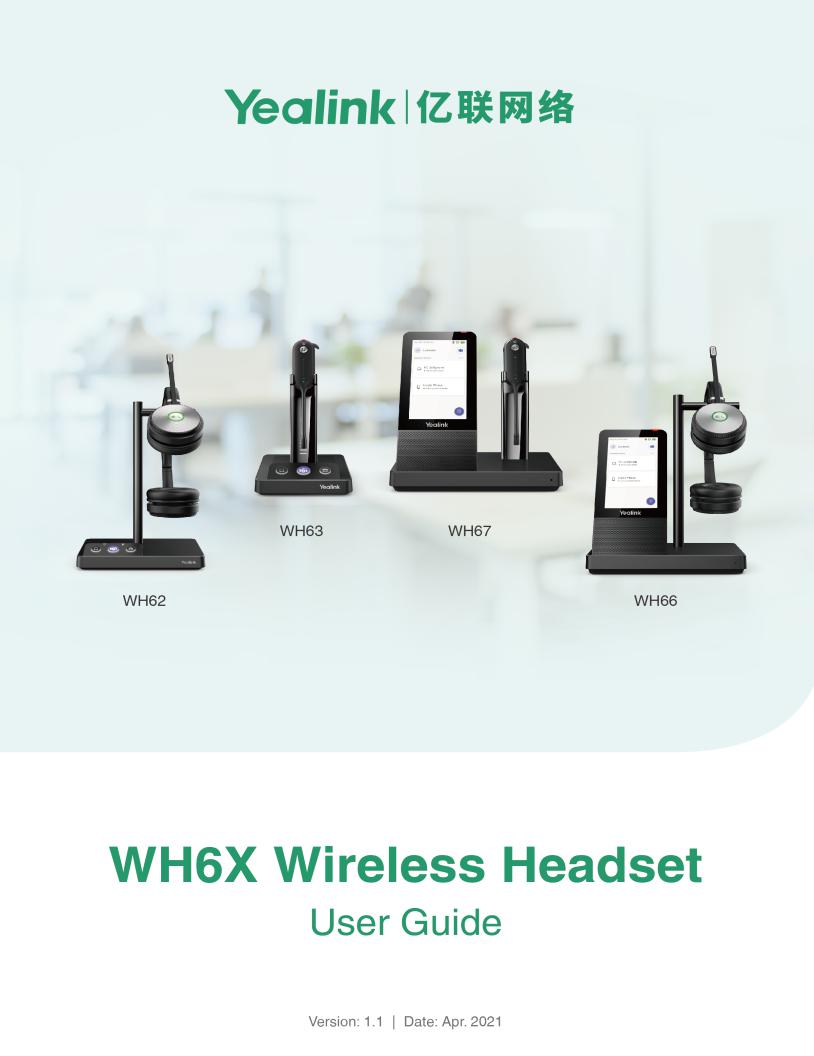 Yealink WH62, WH63, WH66, WH67 User Manual