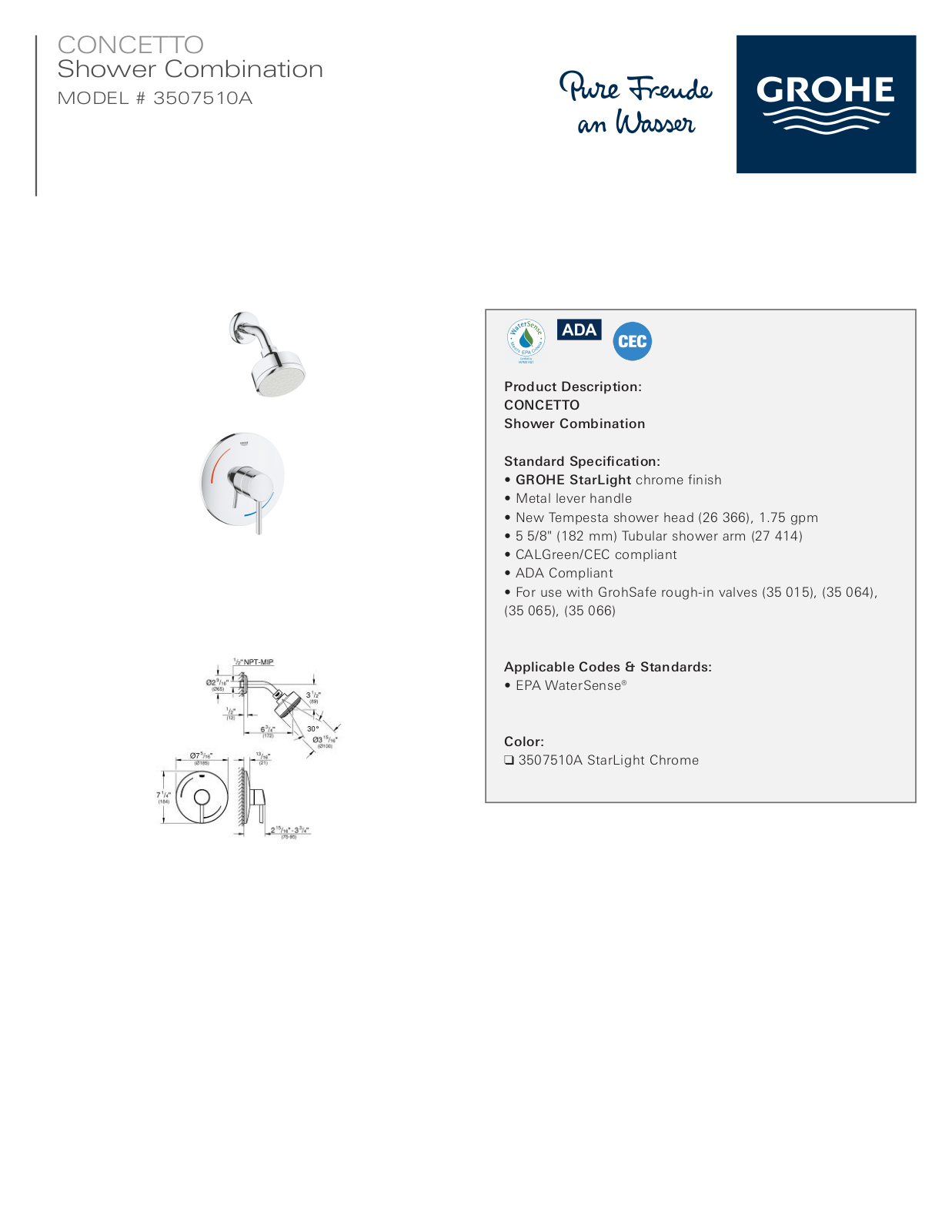 GROHE GRH5461 Specifications - ManualMachine.com