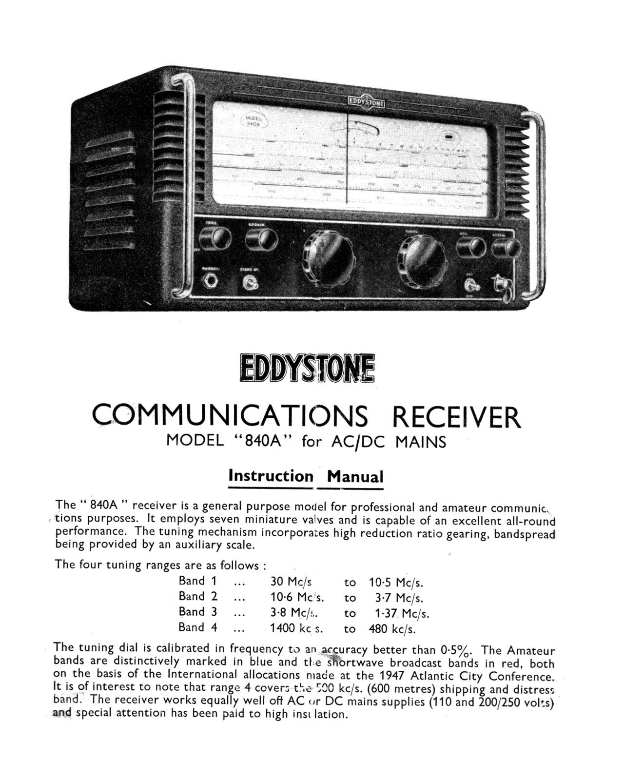 Eddystone 840a schematic