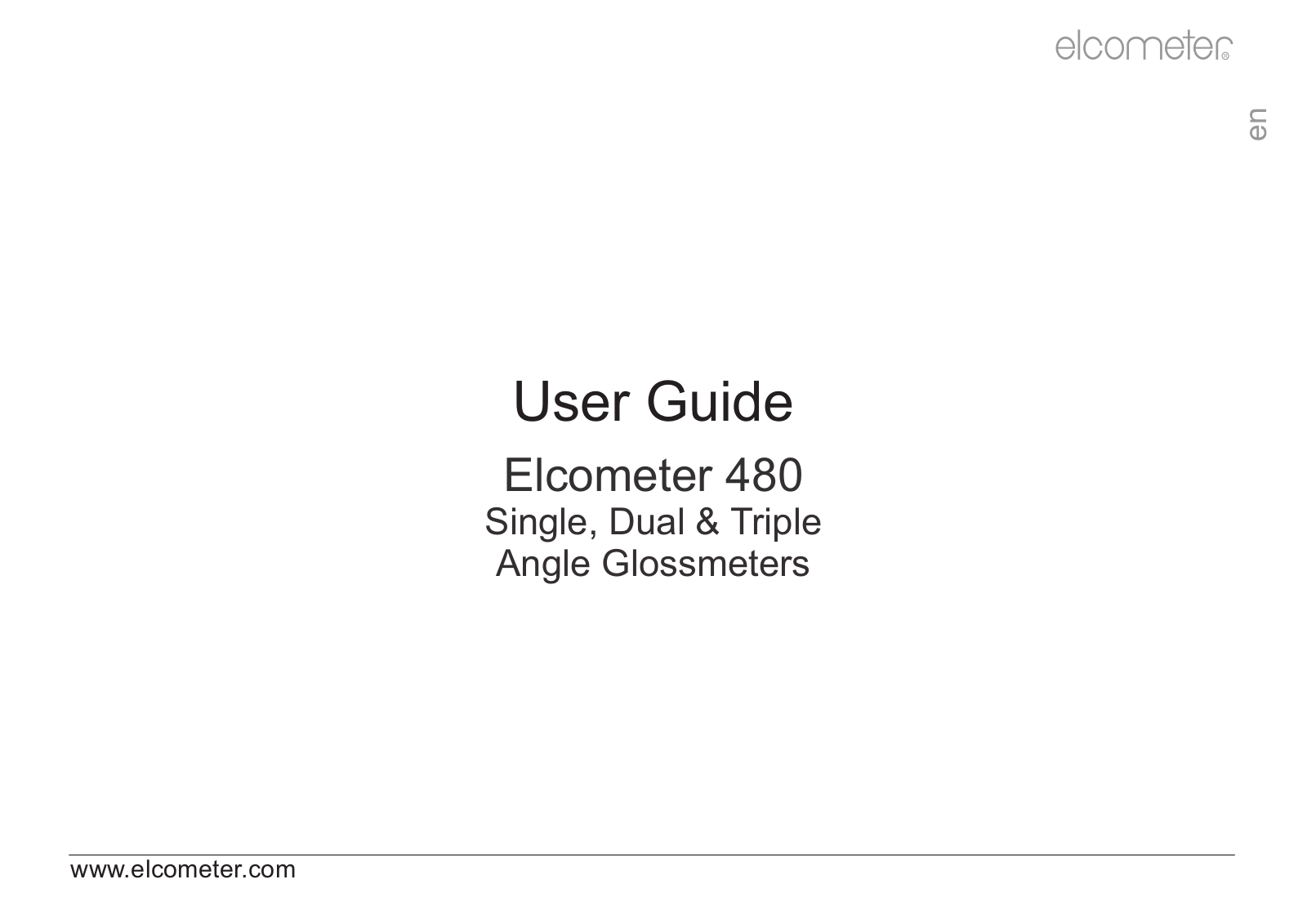 Elcometer 480 User Manual