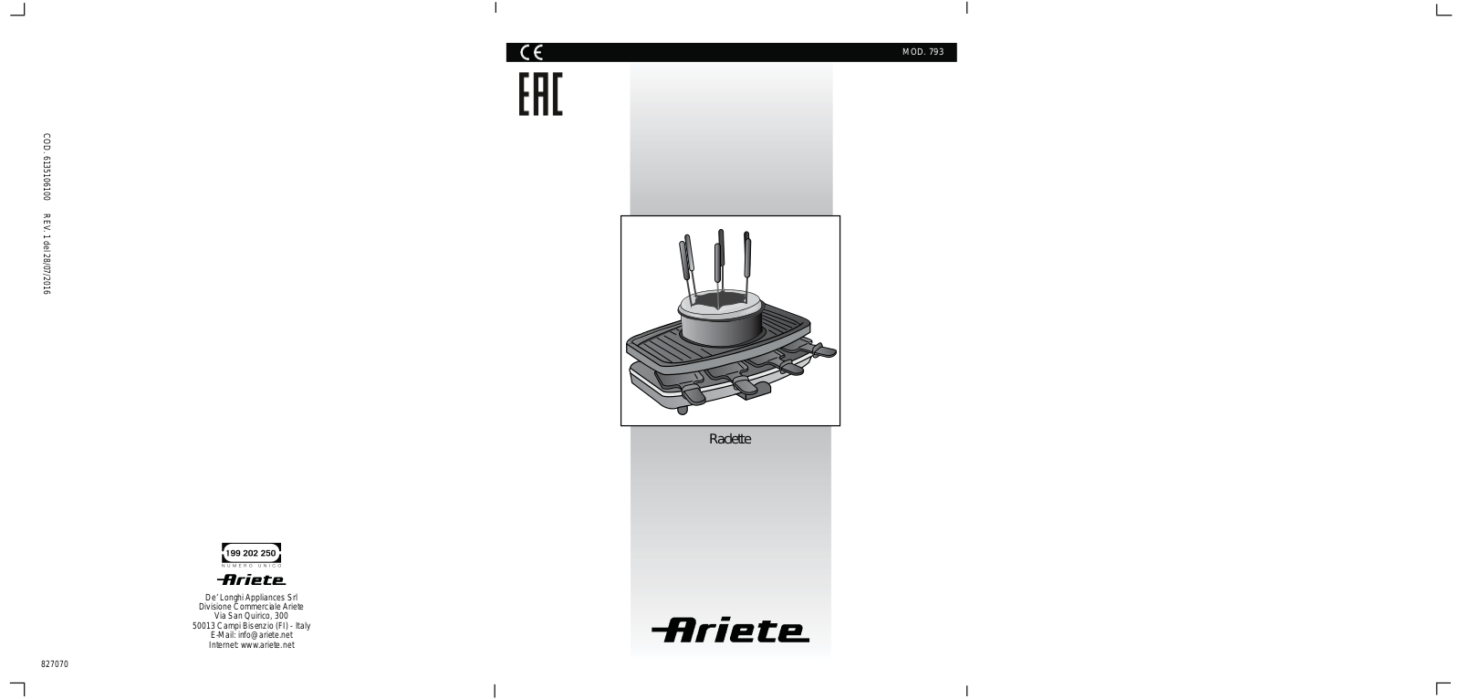Ariete 793 User guide - ManualMachine.com