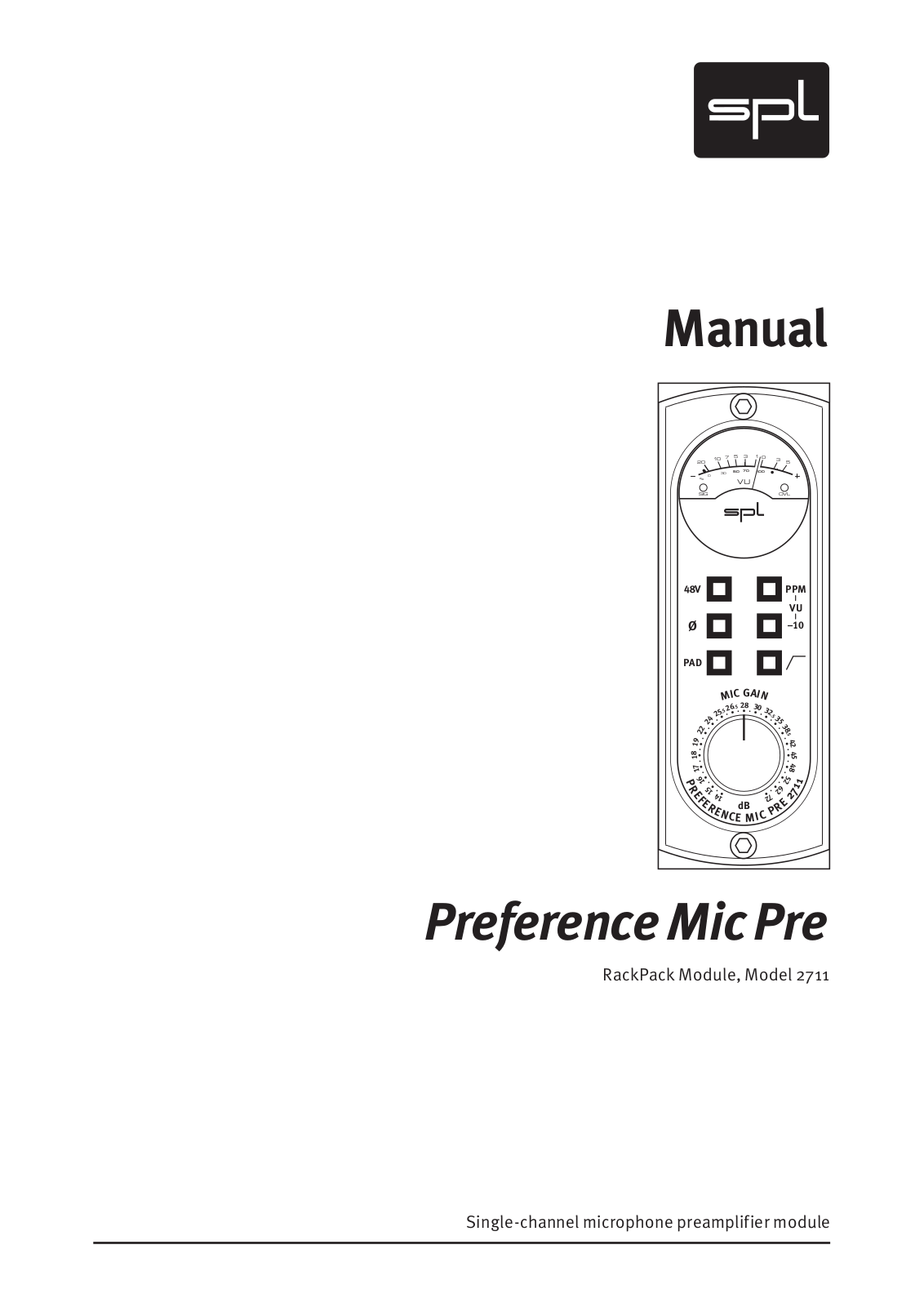 Sound Performance Lab 2711 User Manual