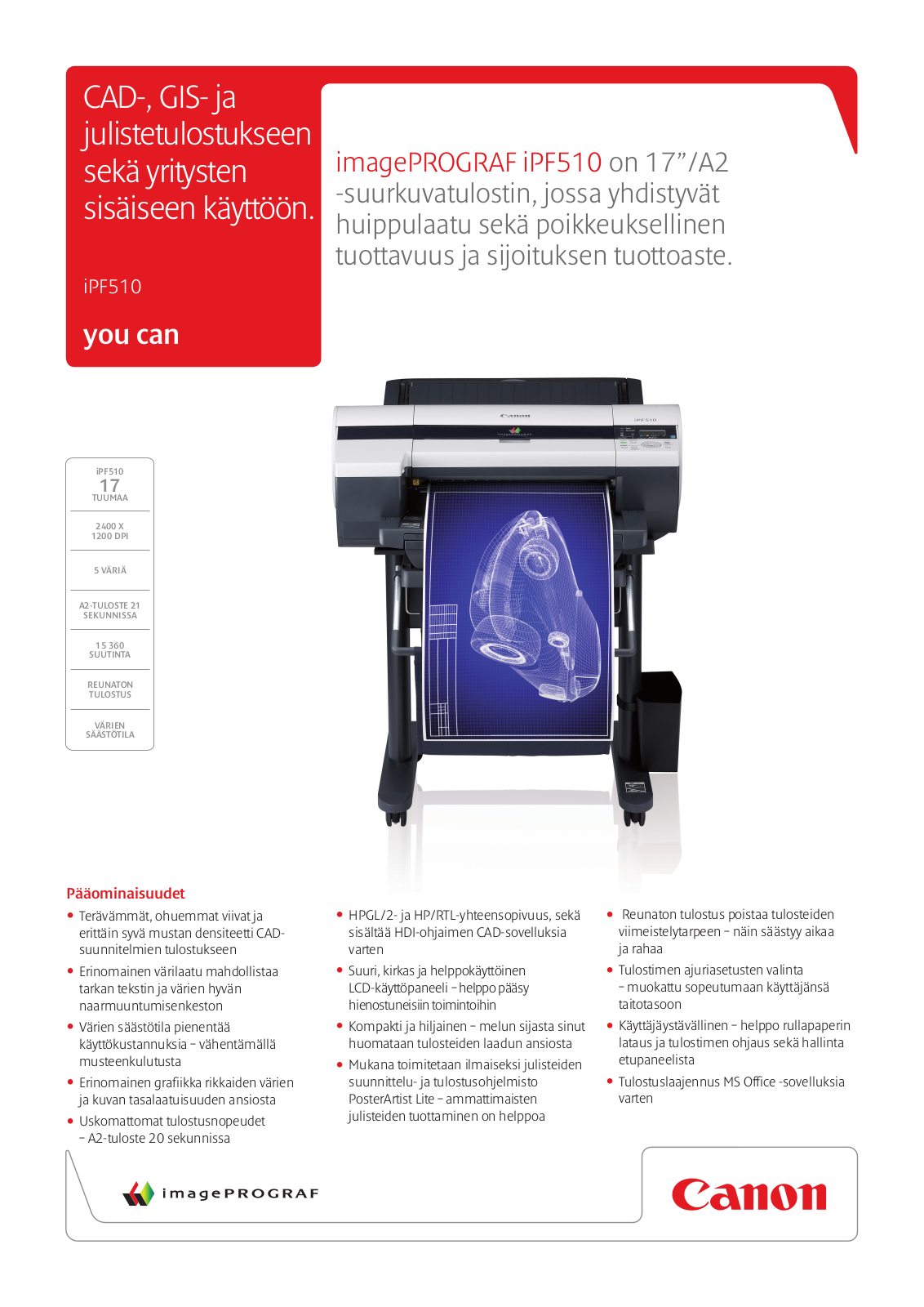 Canon IMAGEPROGRAF IPF510 BROCHURE