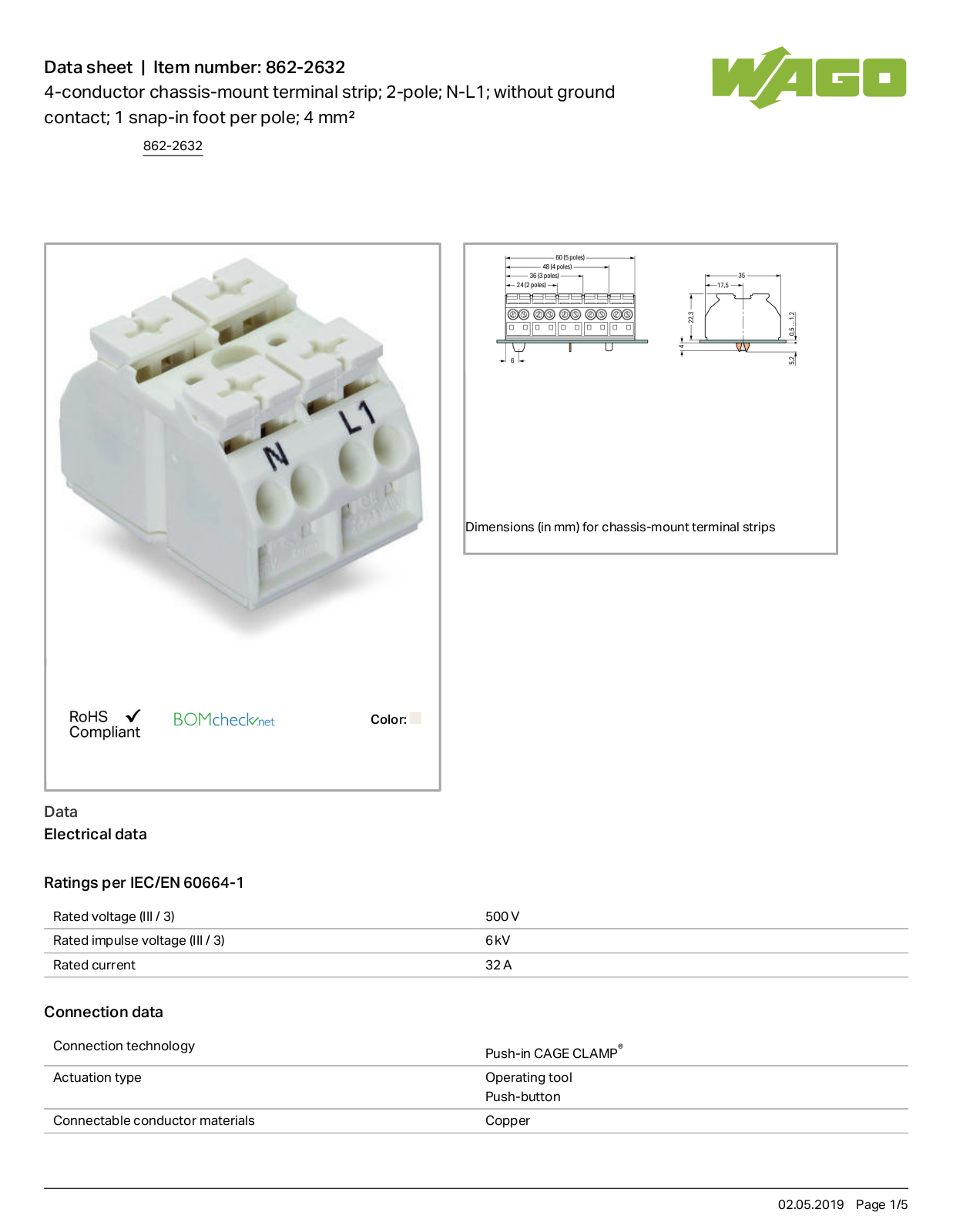 Wago 862-2632 Data Sheet - ManualMachine.com