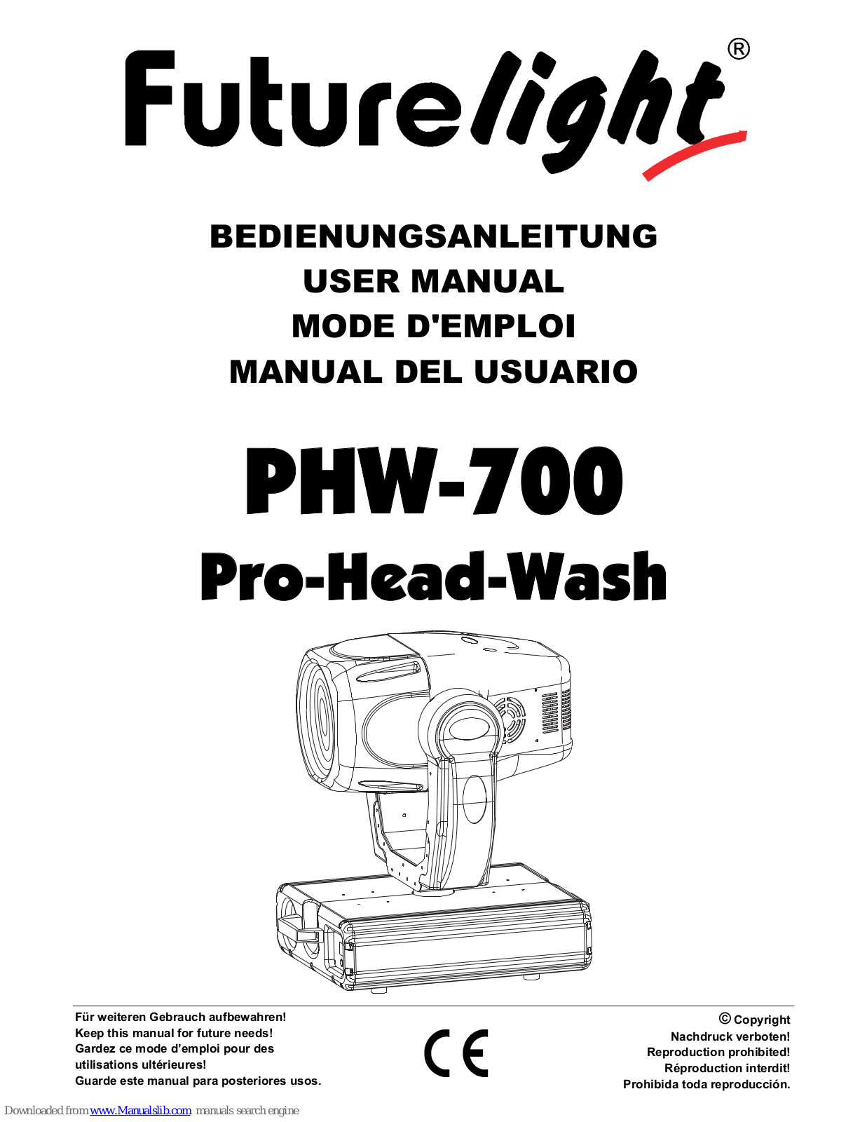 Future light PHW-700 Pro-Head-Wash User Manual