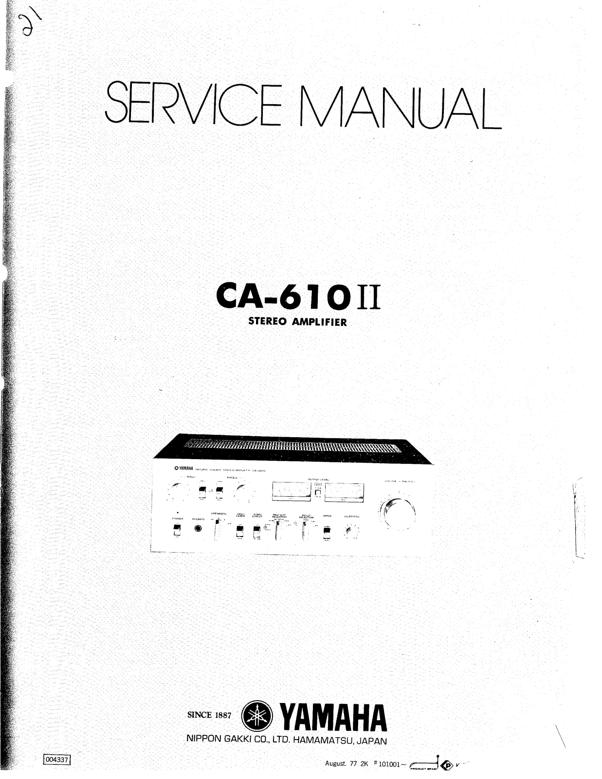 Yamaha CA-610 Service Manual