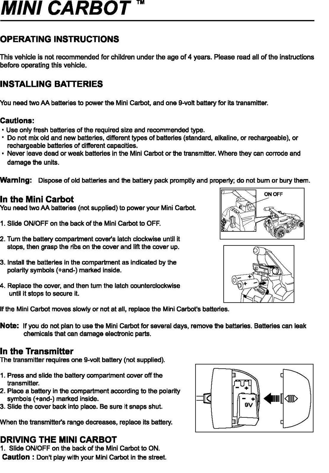 Echo Toys 90378T9 Users manual