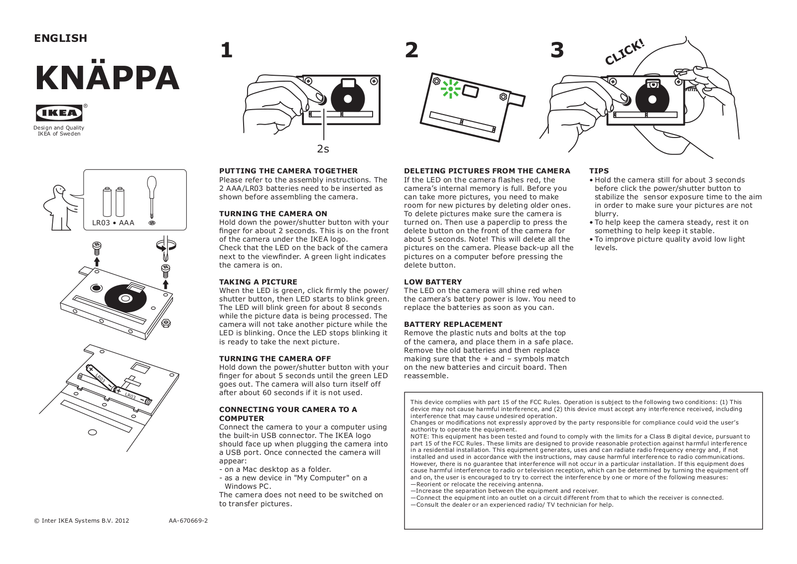 Ikea Knappa User Manual