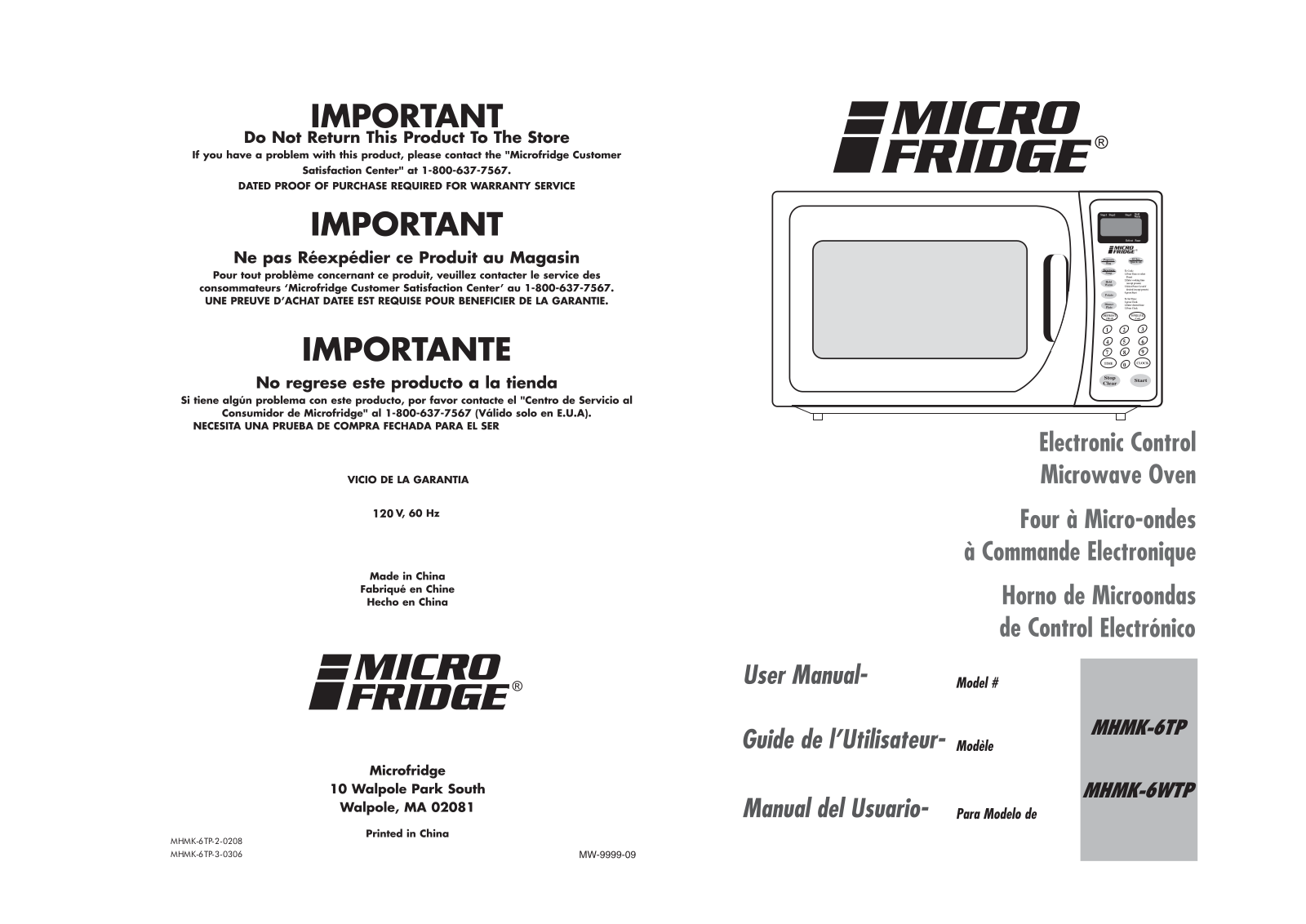 Haier MHMK-6TP User Manual