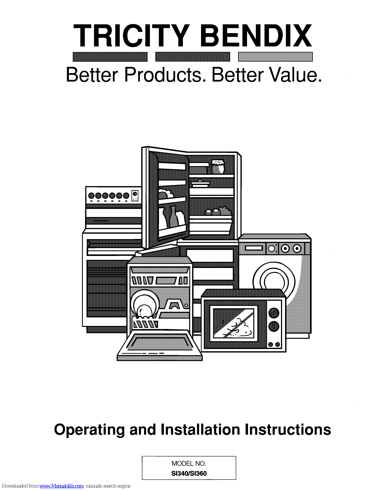 Tricity Bendix SI340, SI360 Operating And Installation Instructions