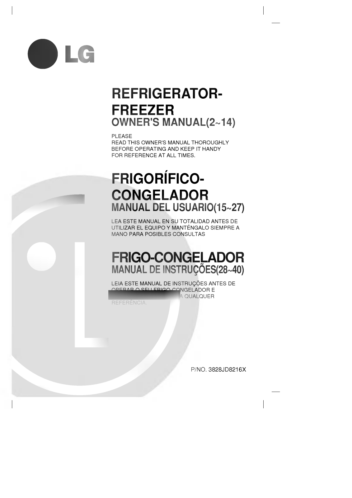 LG GR-372ST User Manual