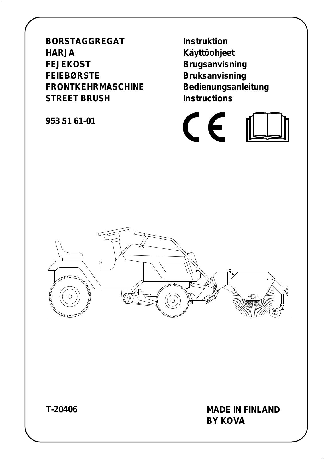 Husqvarna FRONTKEHRMASCHINE, BORSTAGGREGAT, HARJA, FEIEBØRSTE, FEJEKOST User Manual