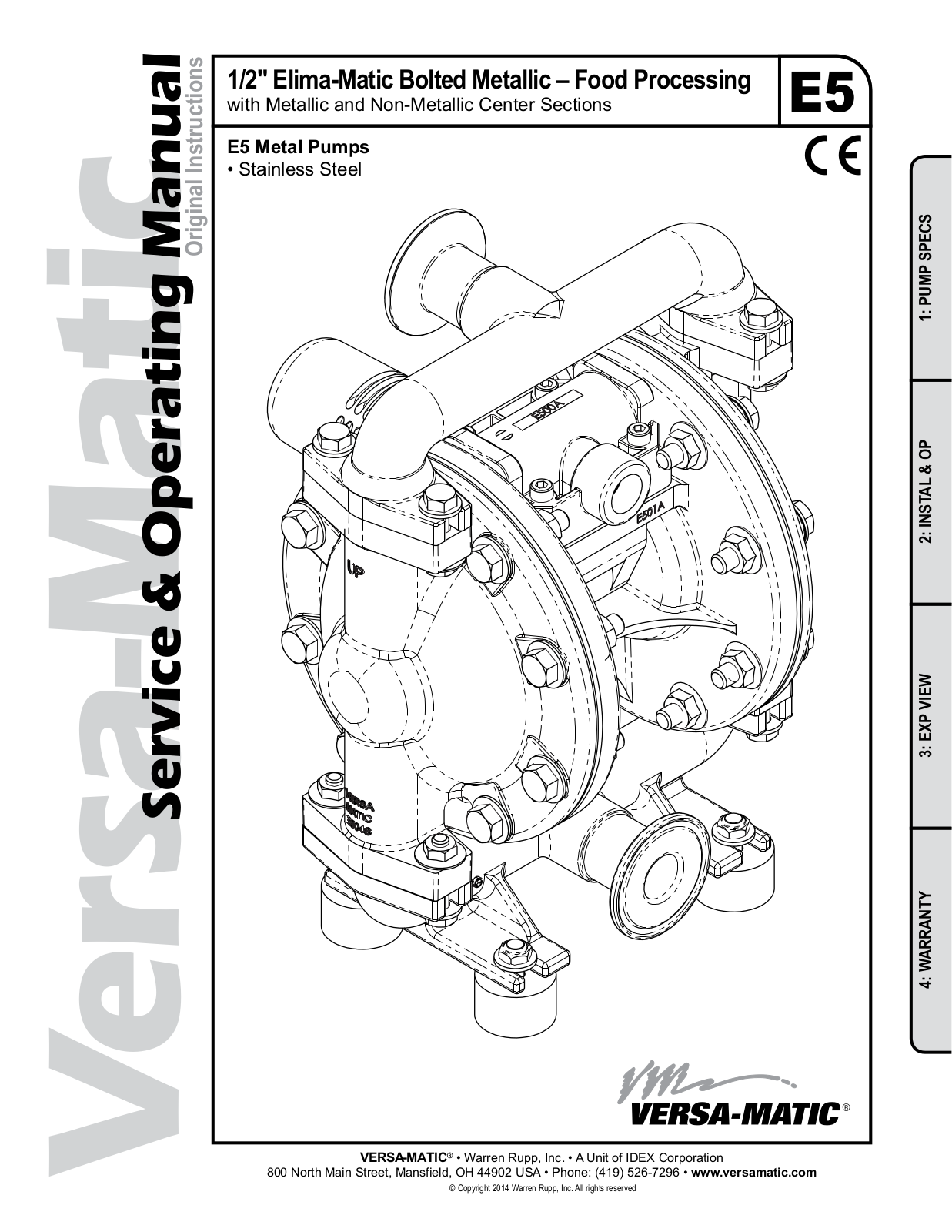 Versa-Matic 1/2 Elima-Matic Bolted Metallic User Manual