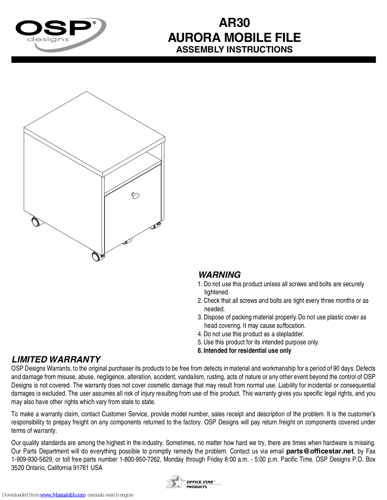 OSP AR30, AR271 Assembly  Manual