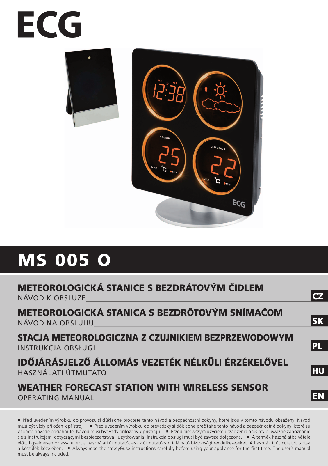 ECG MS 005 O User Manual