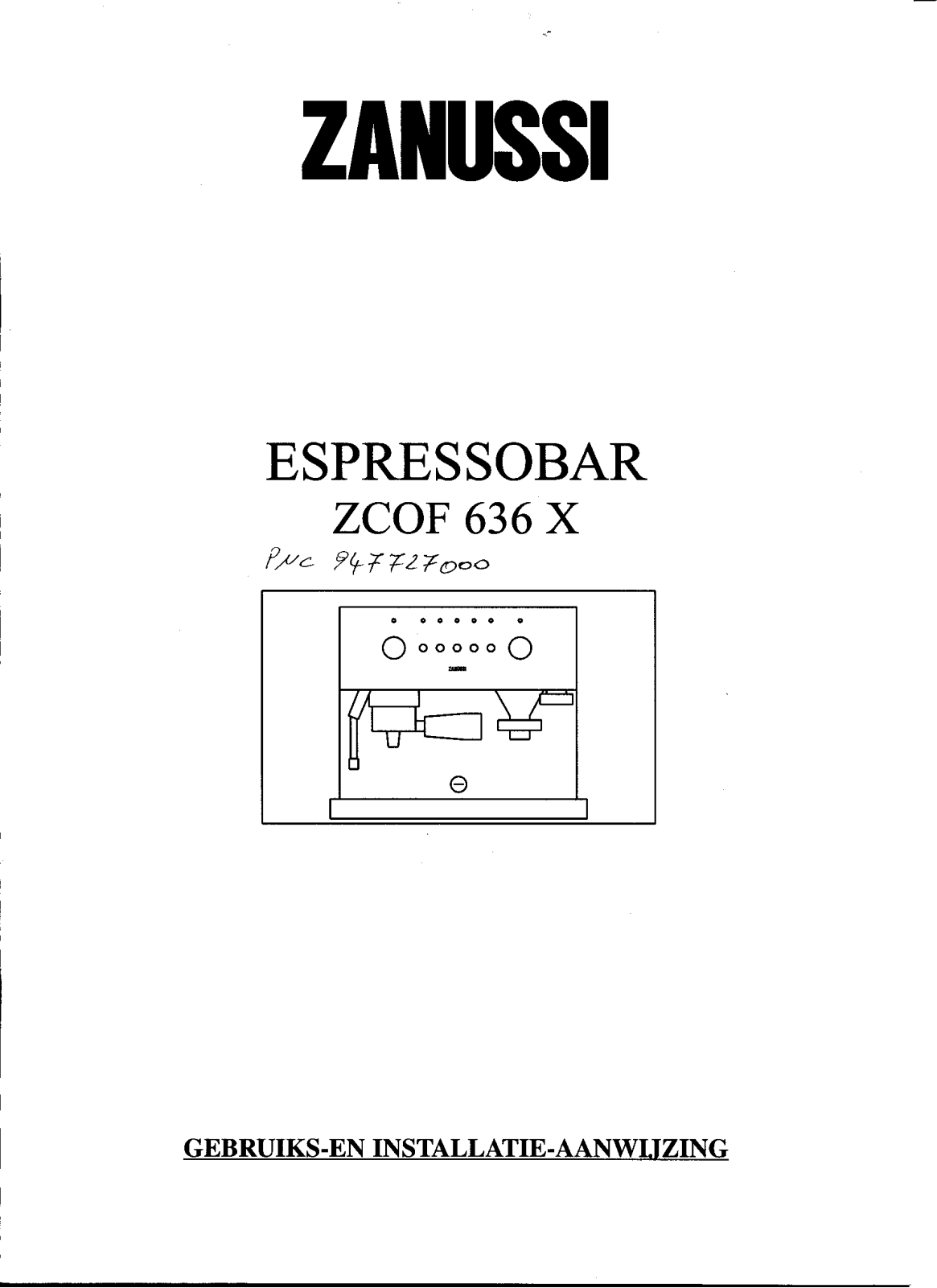 Zanussi ZCOF636X User Manual